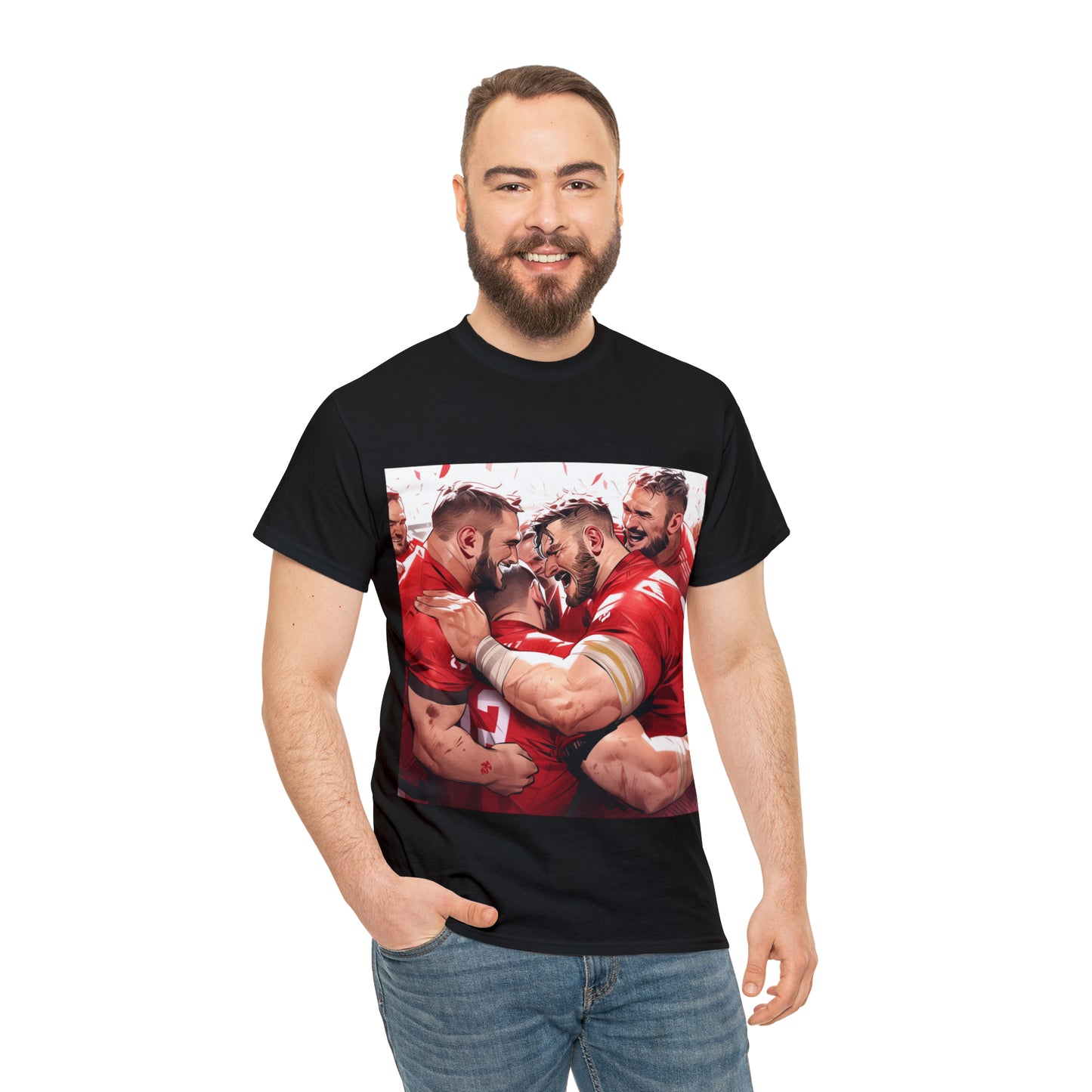 Post Match Wales - dark shirts