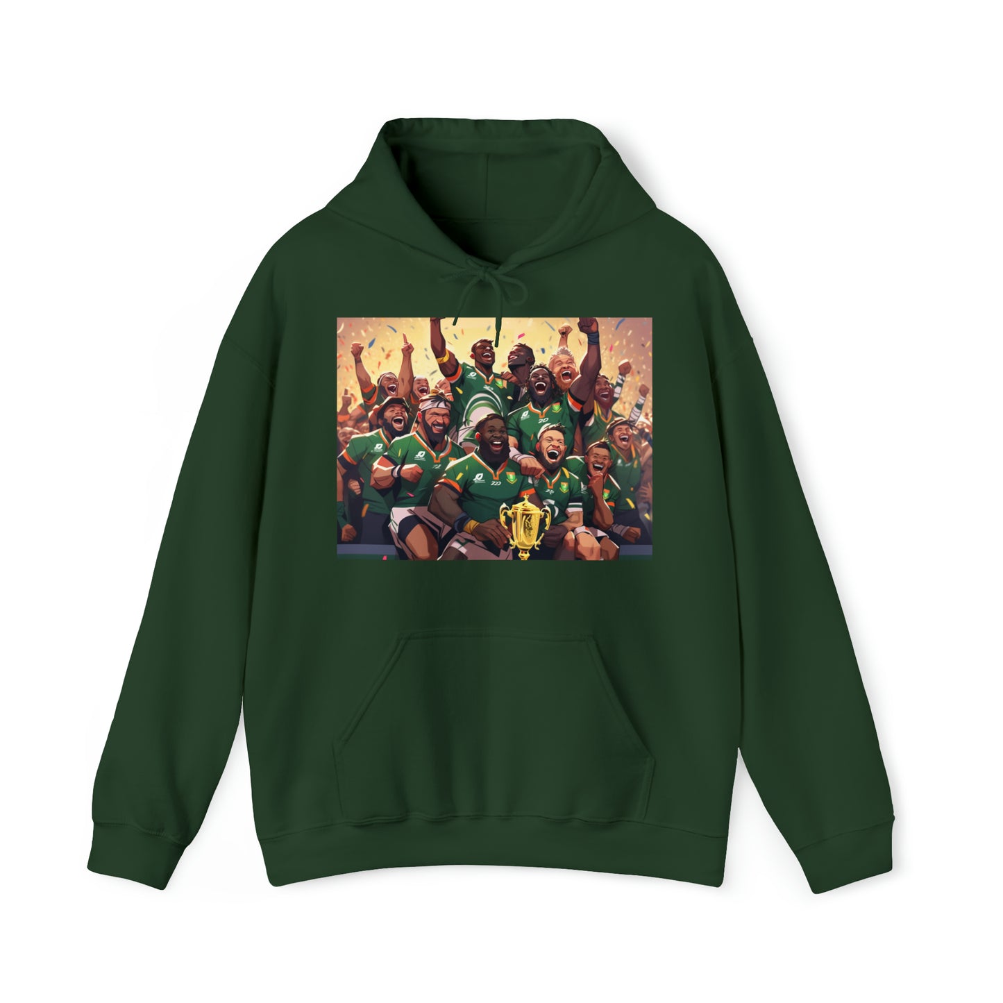 Springboks Celebrating with RWC - dark hoodies