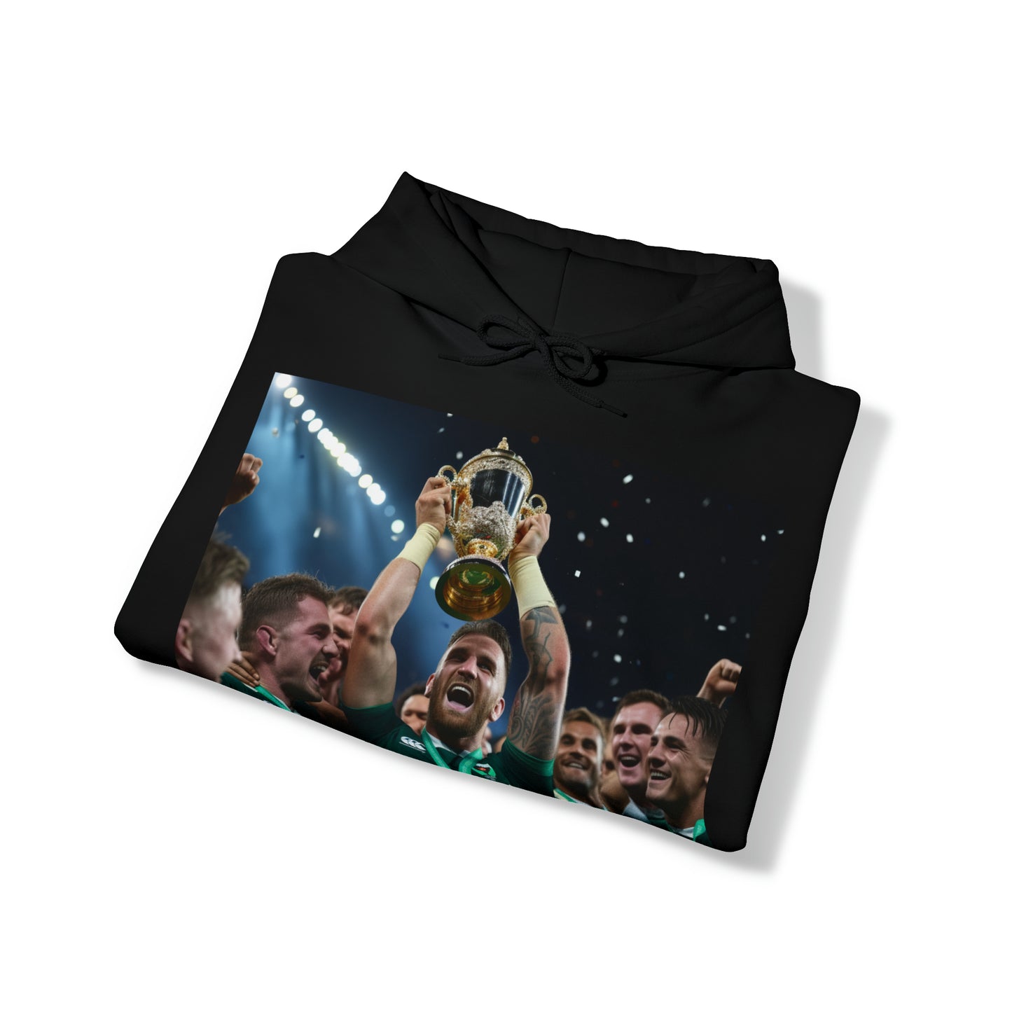 Ireland lifting the RWC - dark hoodies