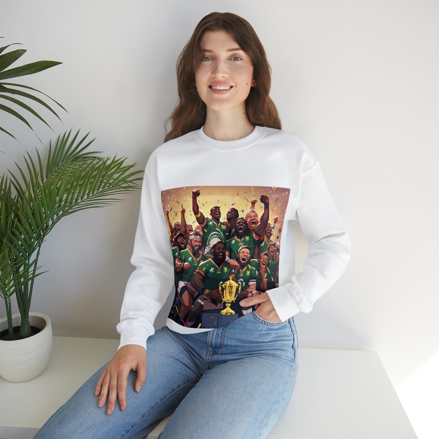 Springboks Celebrating with RWC - light sweatshirts