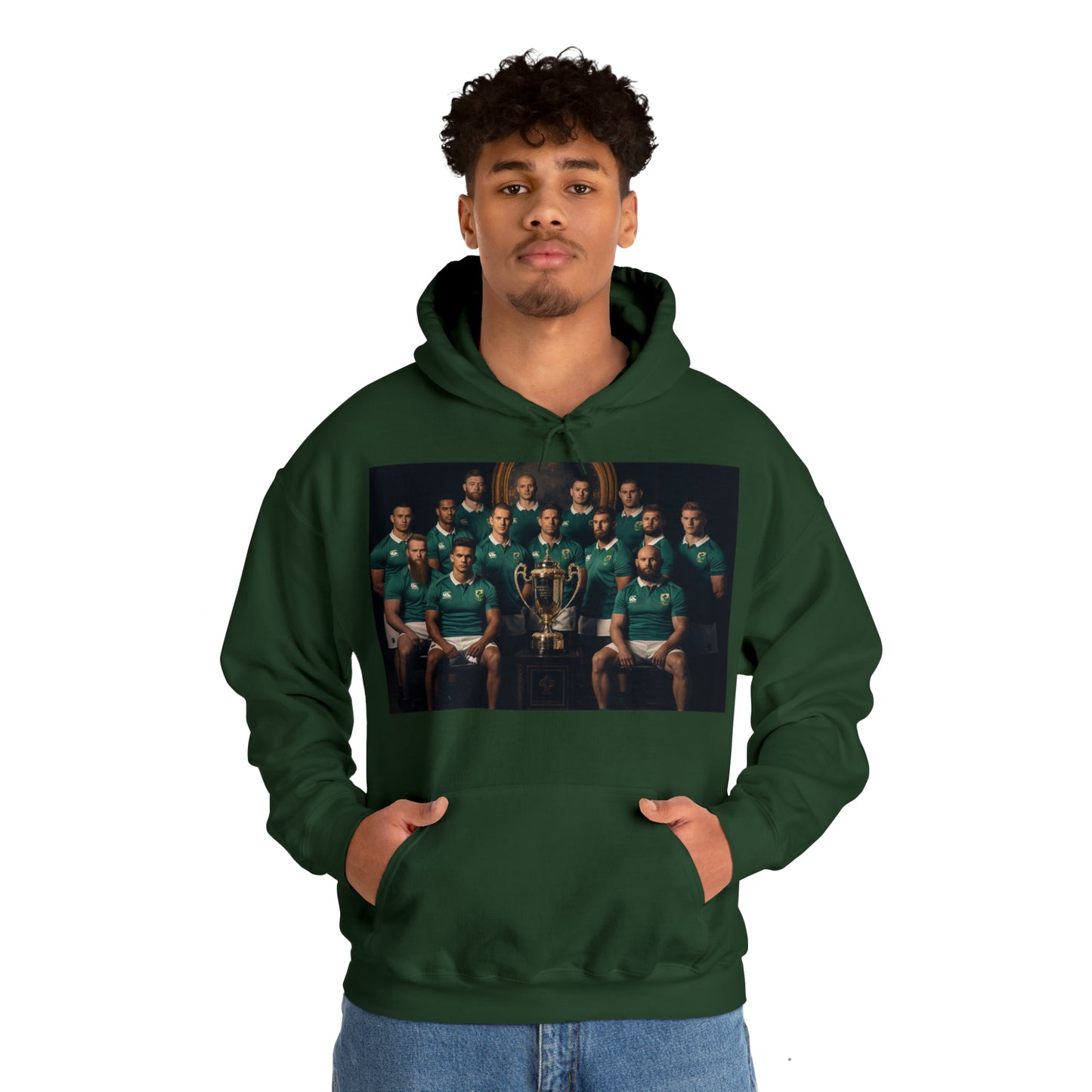 Ireland World Cup photoshoot - dark hoodies
