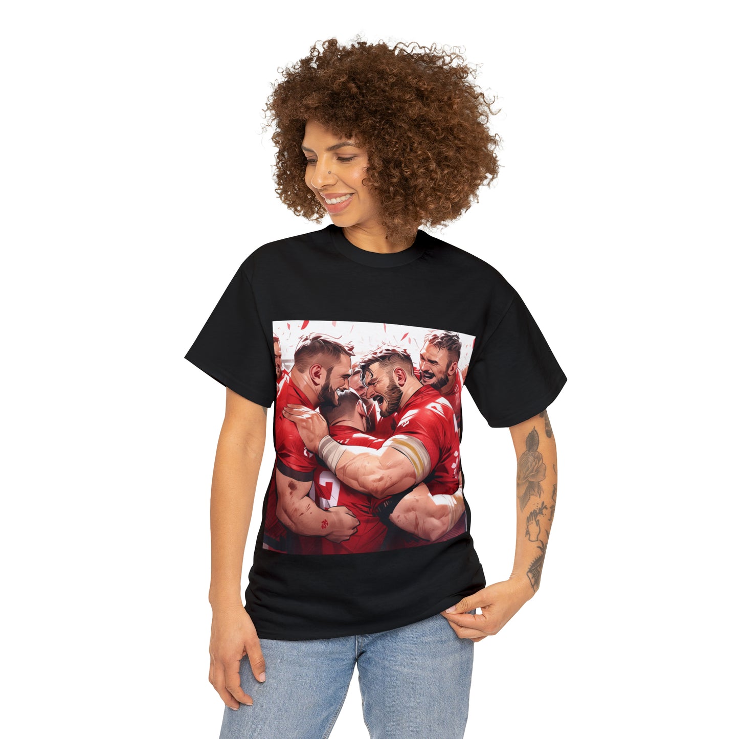 Post Match Wales - dark shirts