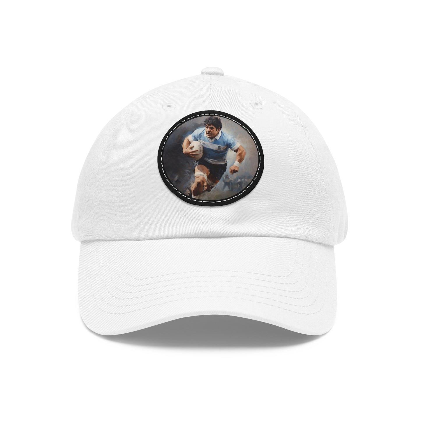 Rugby Maradona Round Leather Patch Hat