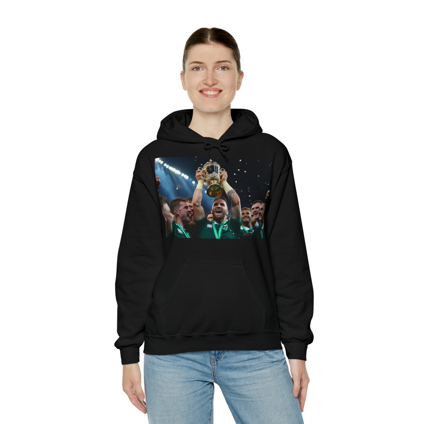 Ireland lifting the RWC - dark hoodies