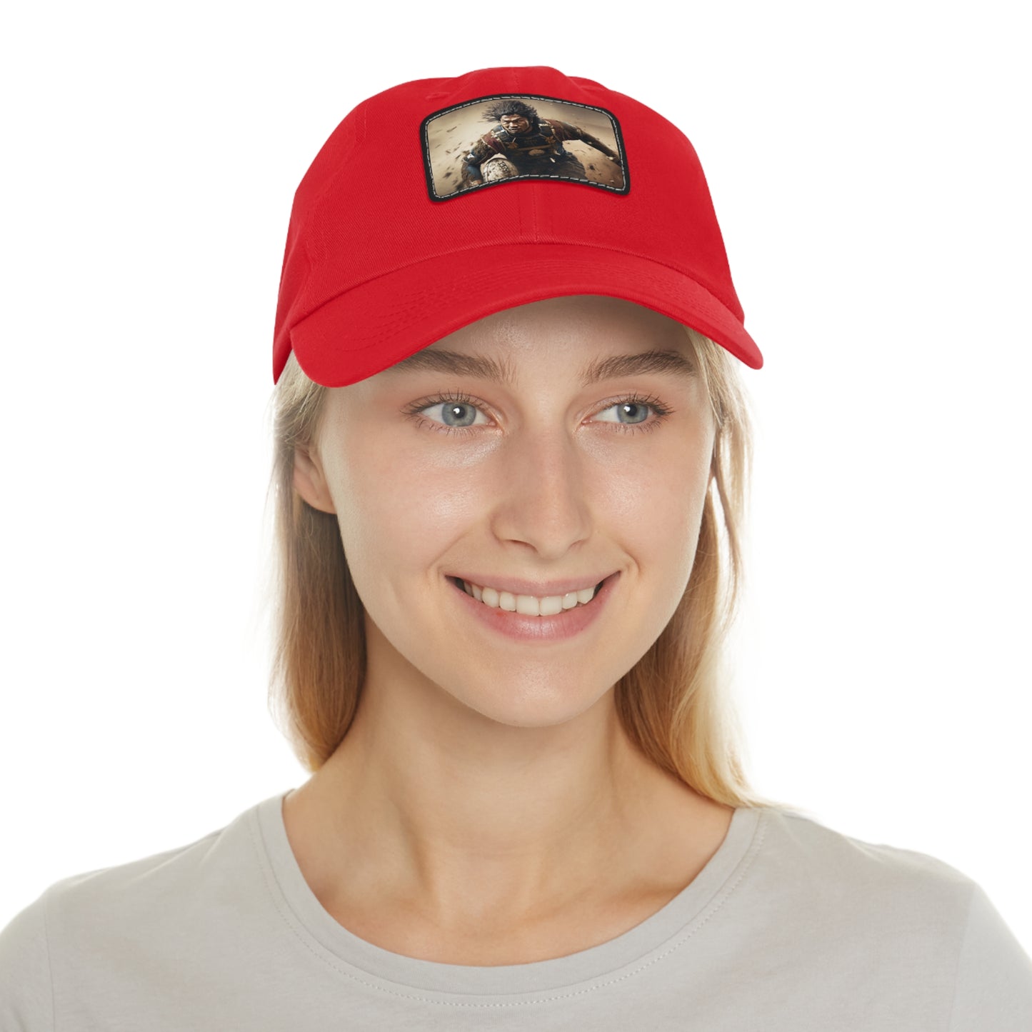 Samurai Rectangle Leather Patch Hat