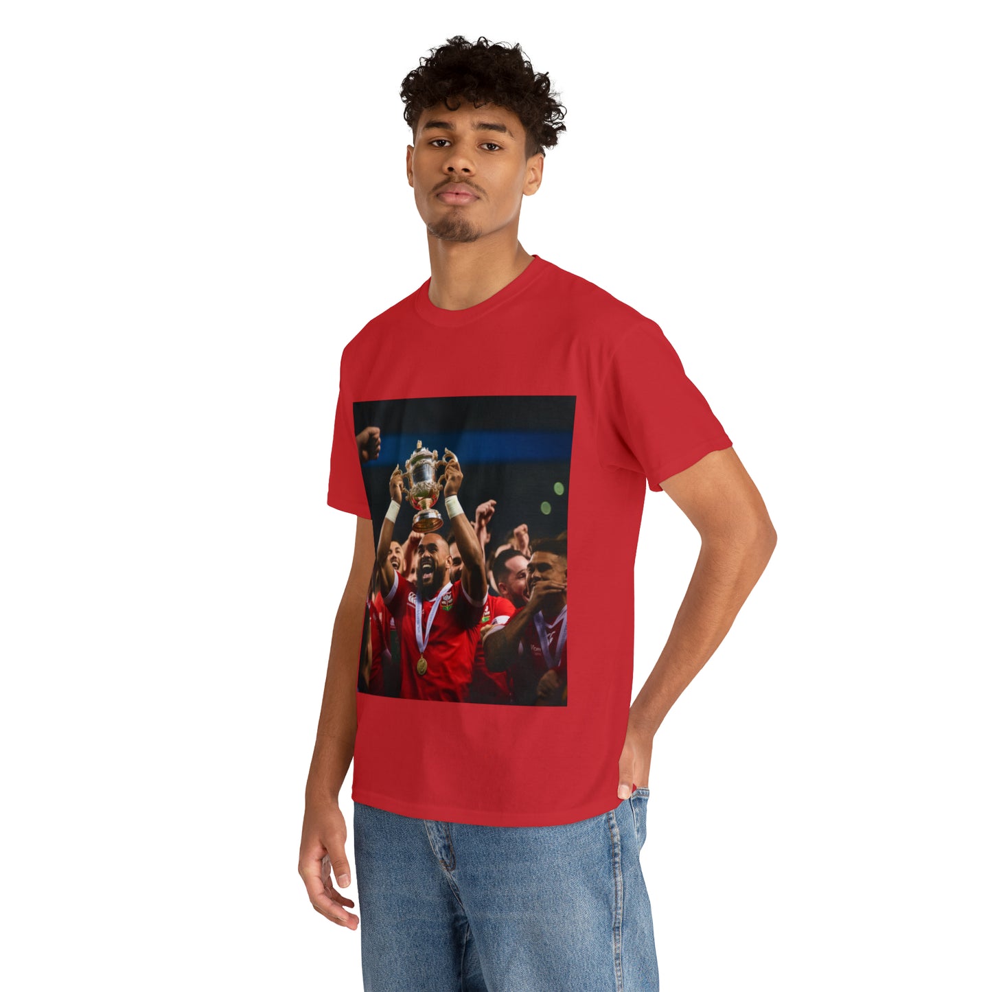 Tonga lifting the RWC - dark shirts