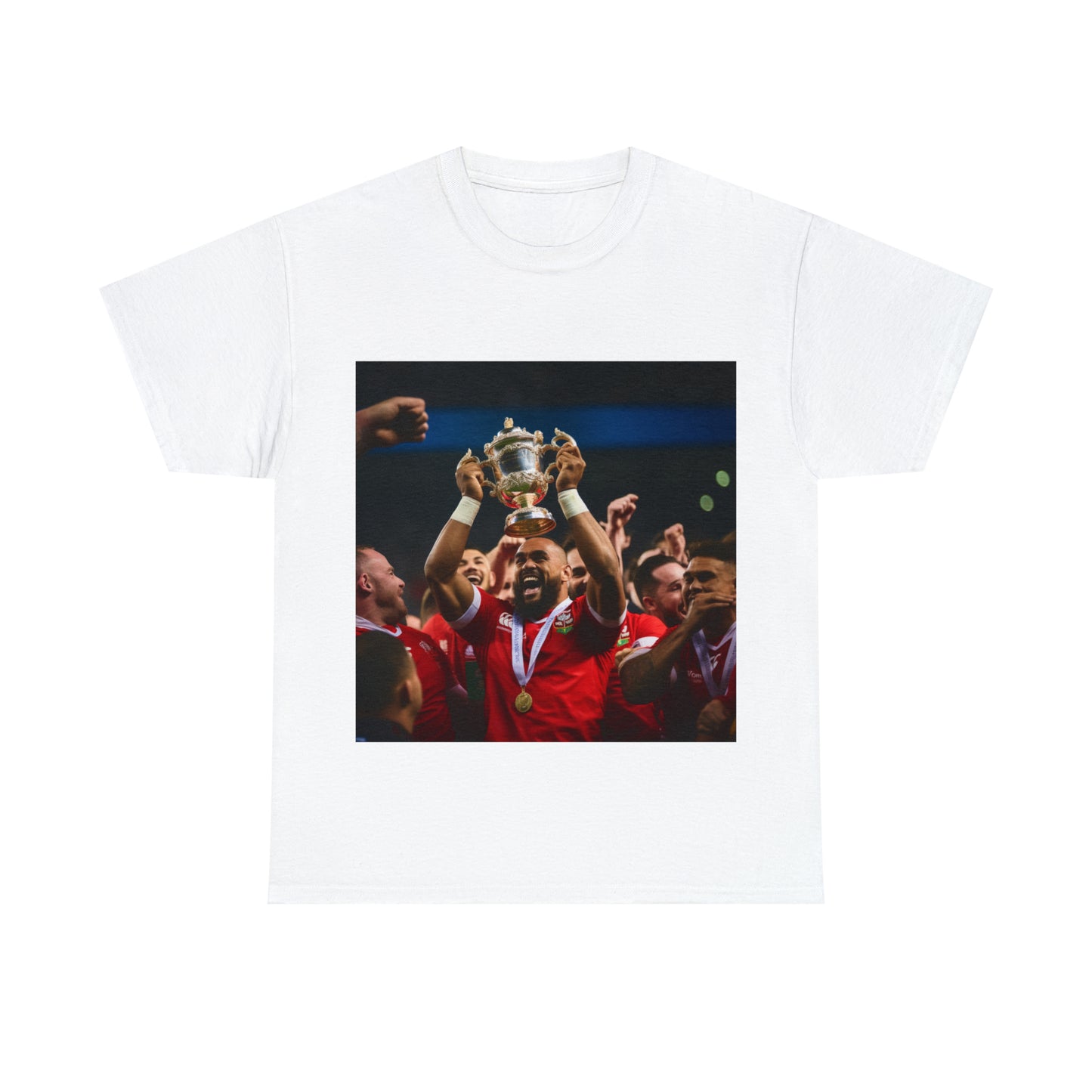 Tonga lifting the RWC - light shirts