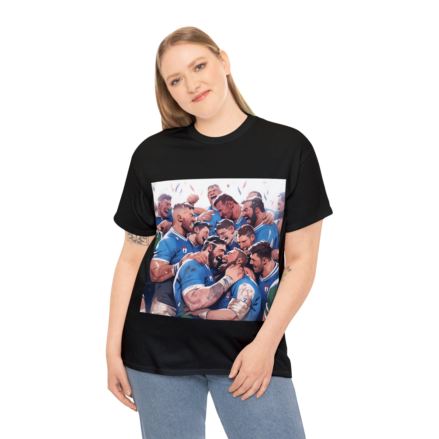 Post Match Italy - dark shirts