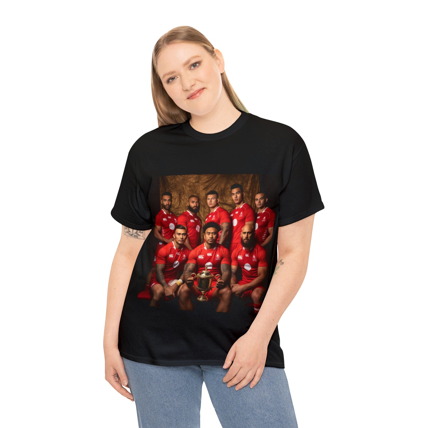 Tonga RWC photoshoot - dark shirts