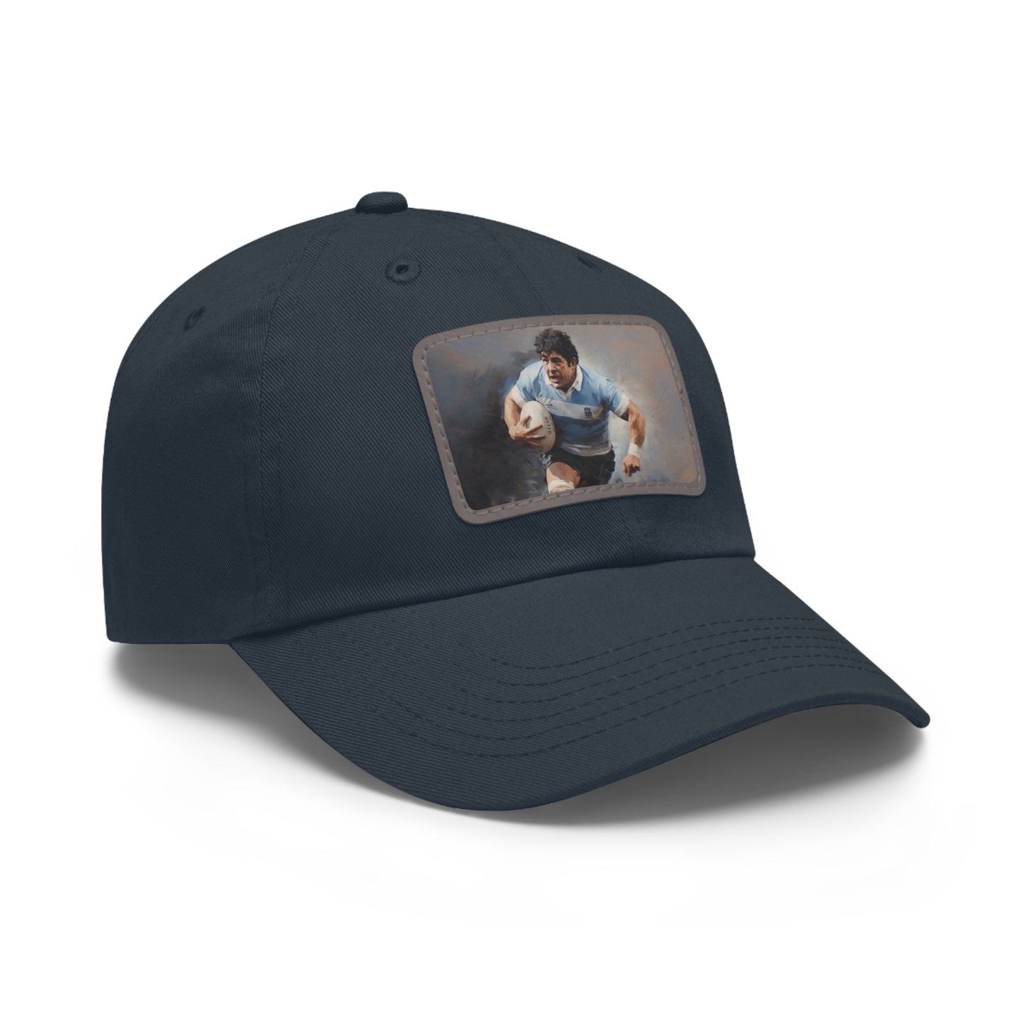 Rugby Maradona Rectangle Leather Patch Hat