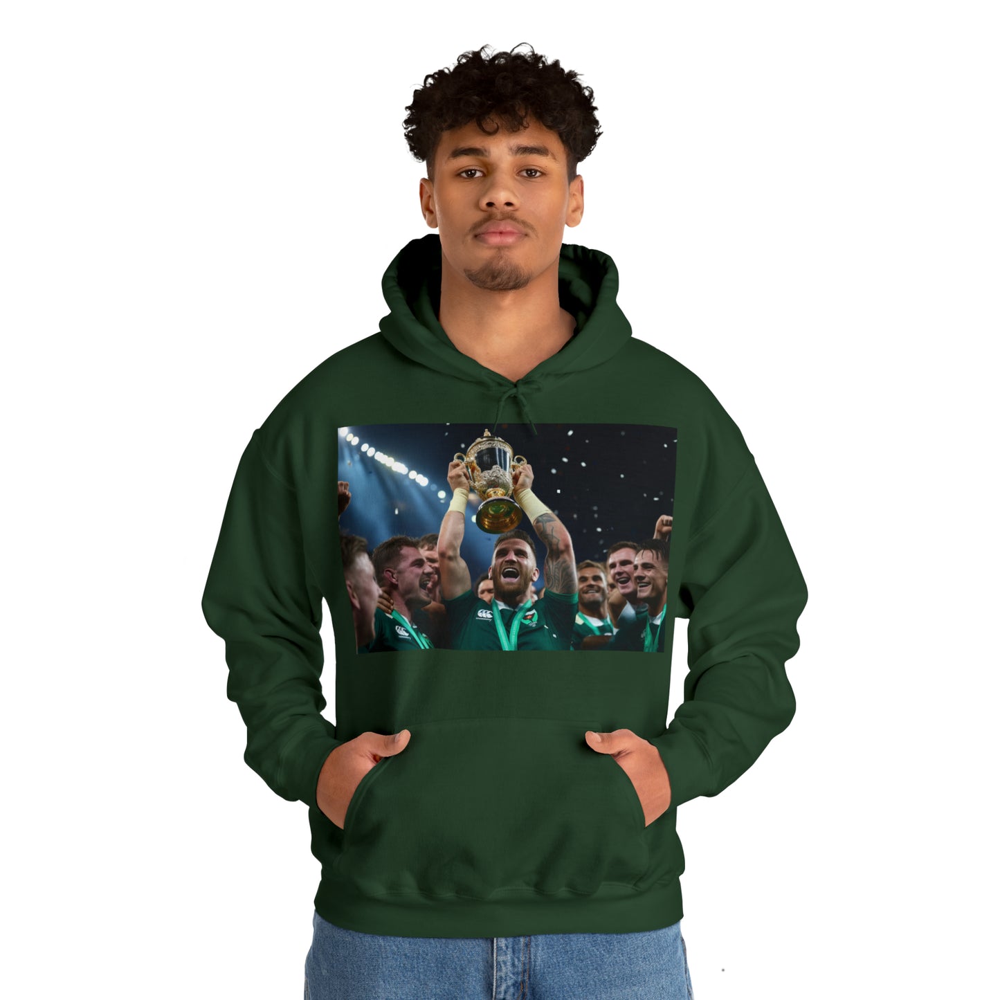Ireland lifting the RWC - dark hoodies