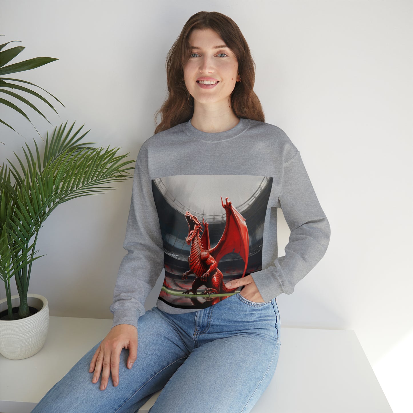Welsh Dragon 2 - light sweatshirts