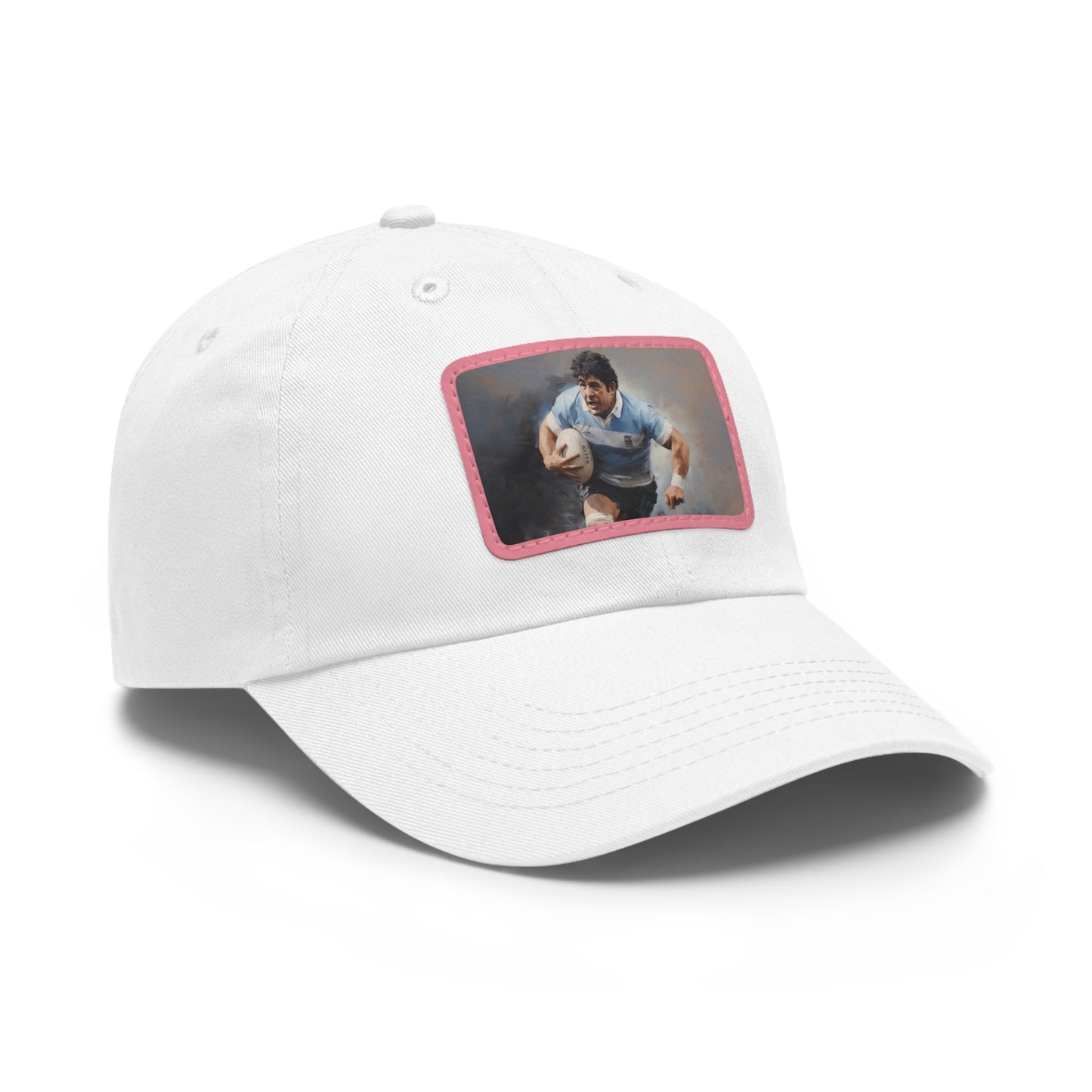 Rugby Maradona Rectangle Leather Patch Hat