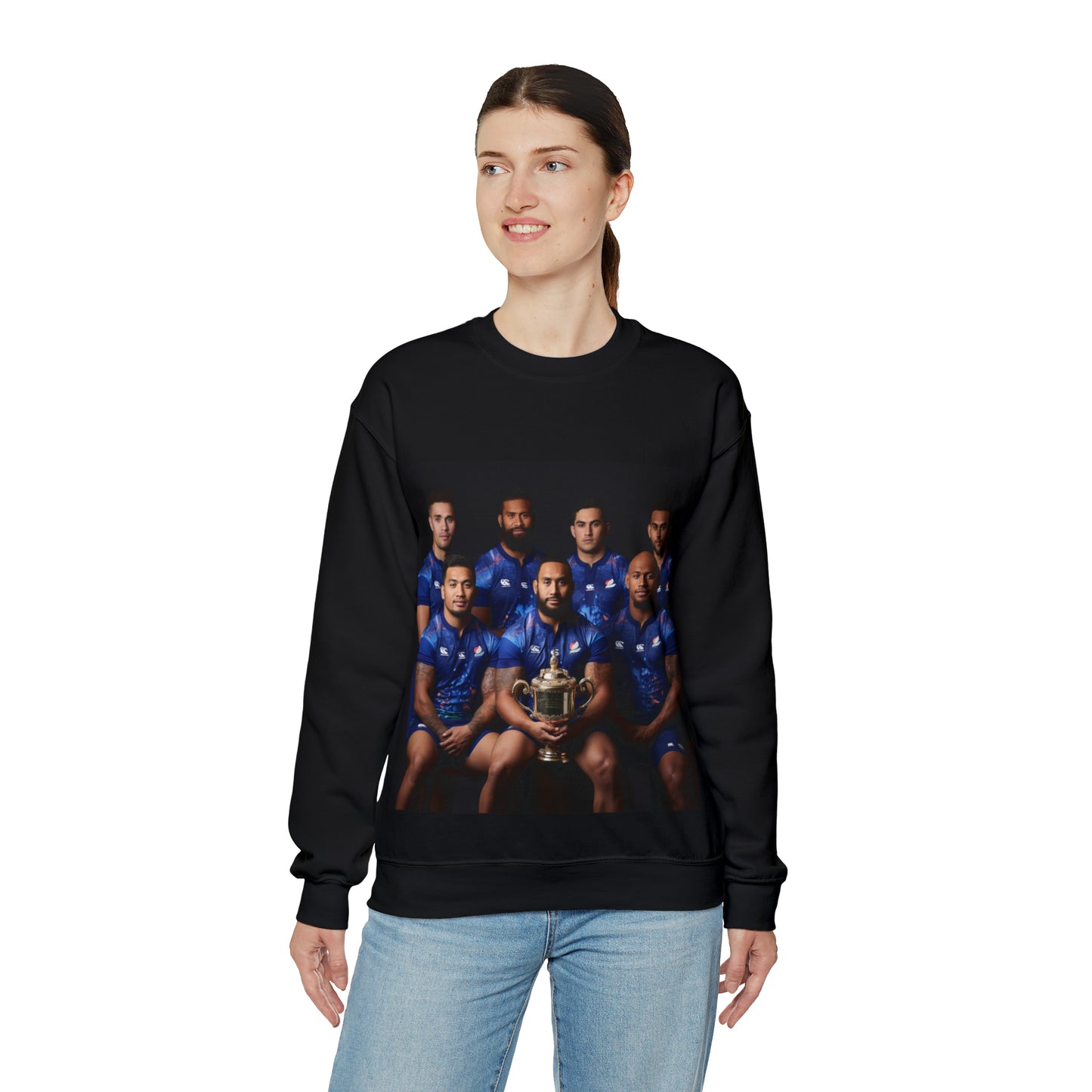 Samoa RWC Photoshoot - black sweatshirt