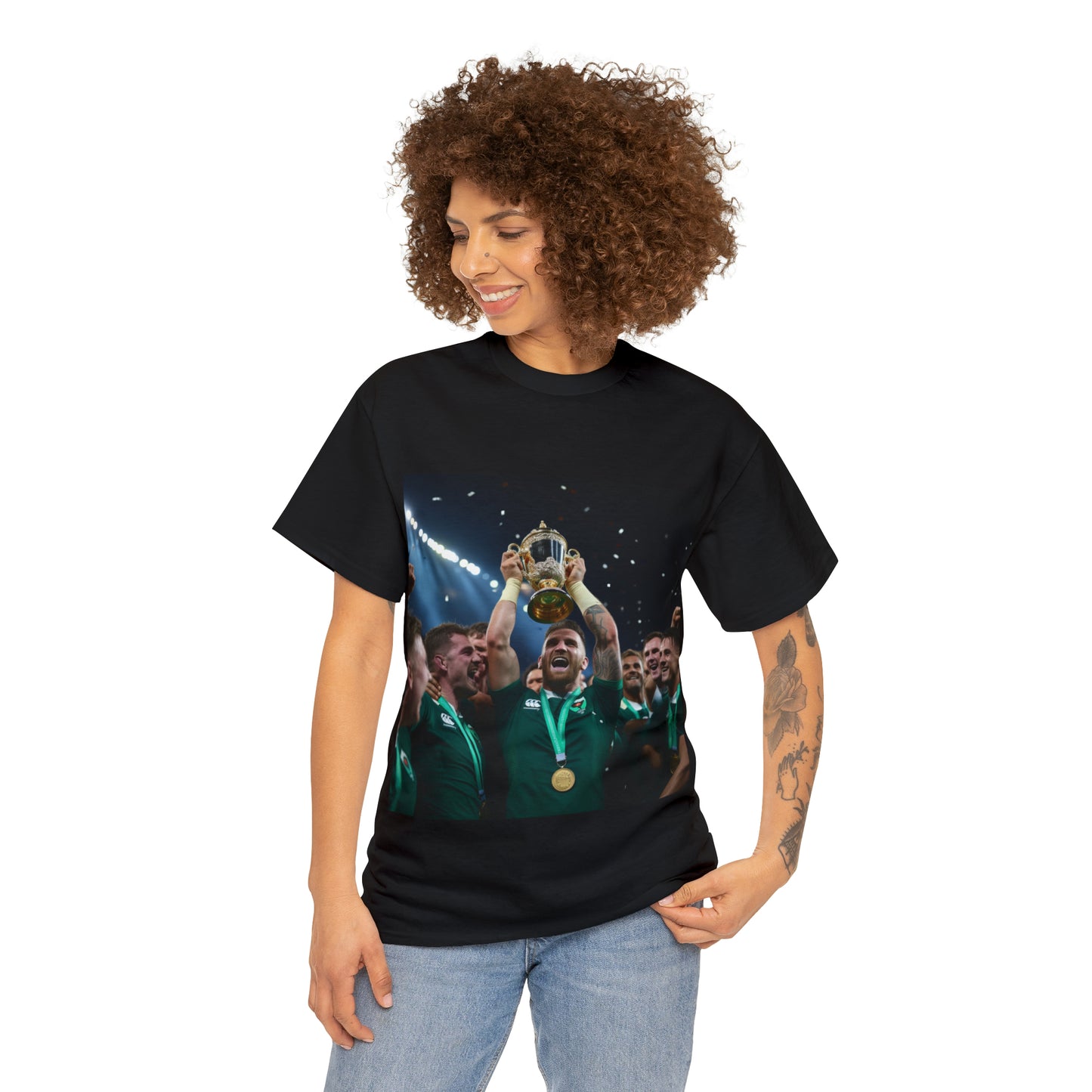 Ireland lifting the RWC - dark shirts
