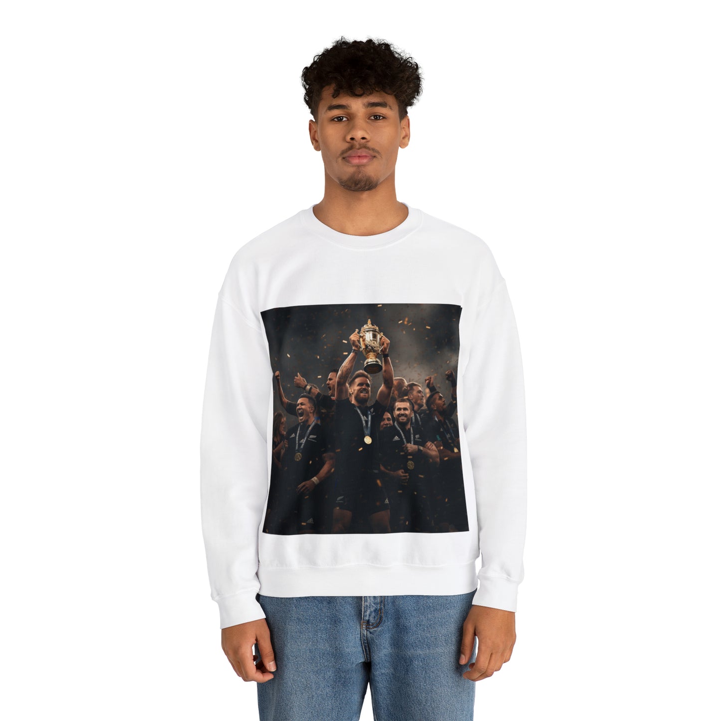 All Blacks lifting World Cup - light sweatshirts