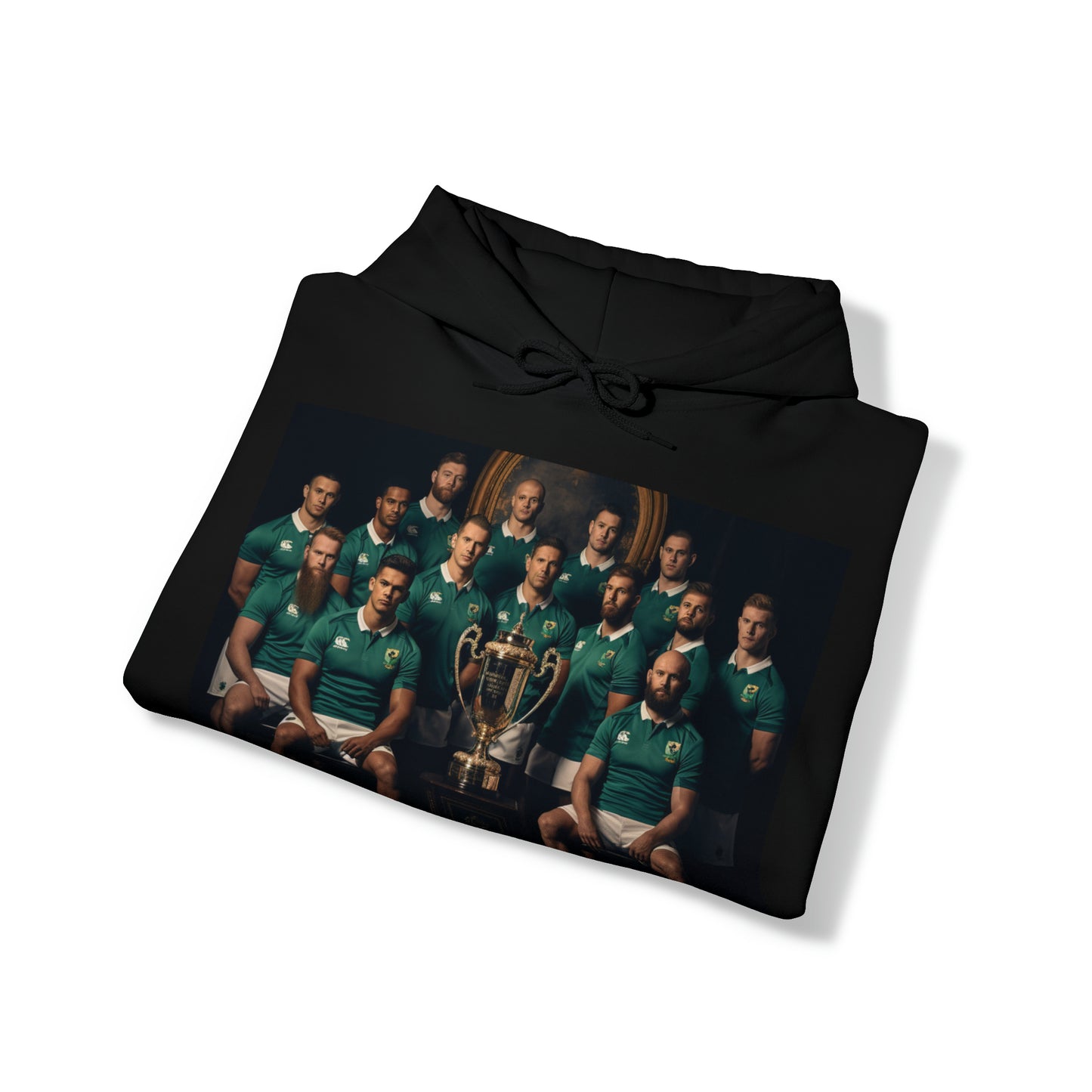 Ireland World Cup photoshoot - dark hoodies