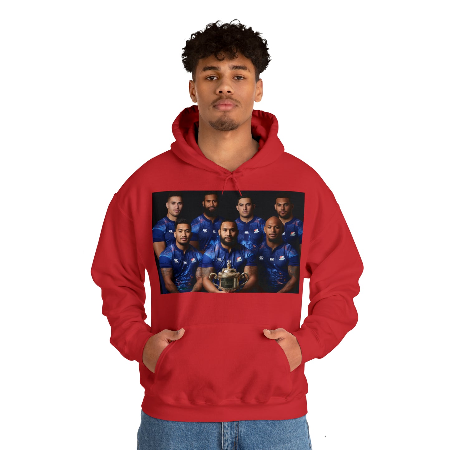 Samoa RWC Photoshoot - dark hoodies