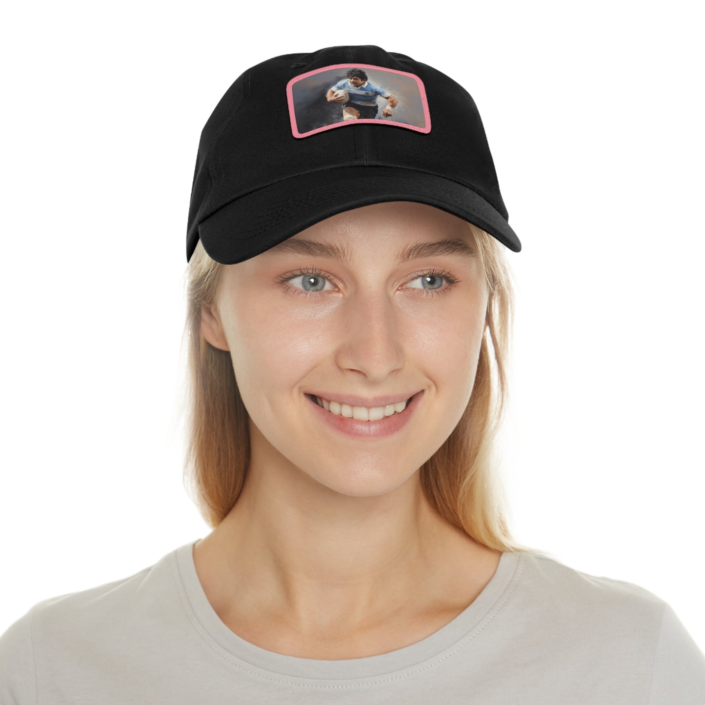 Rugby Maradona Rectangle Leather Patch Hat