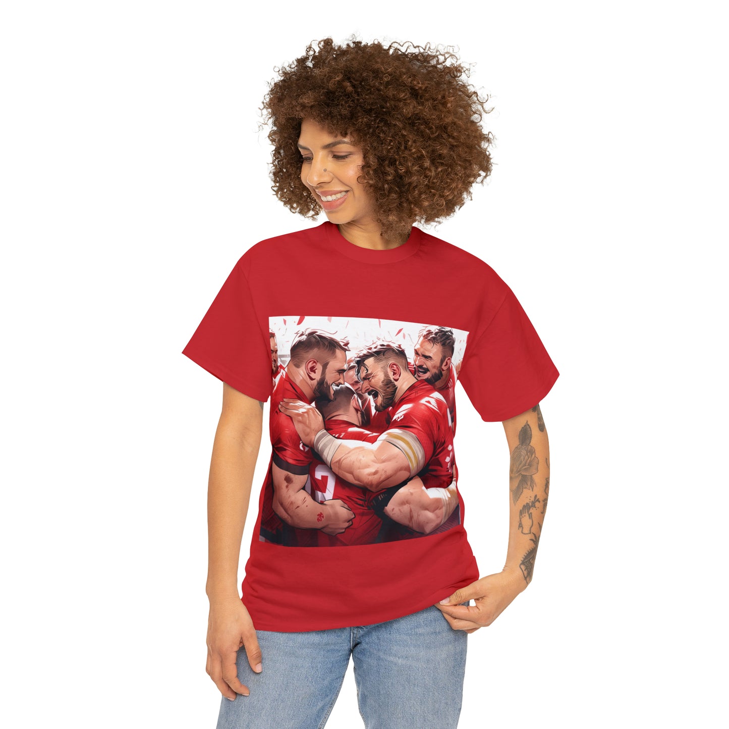 Post Match Wales - dark shirts