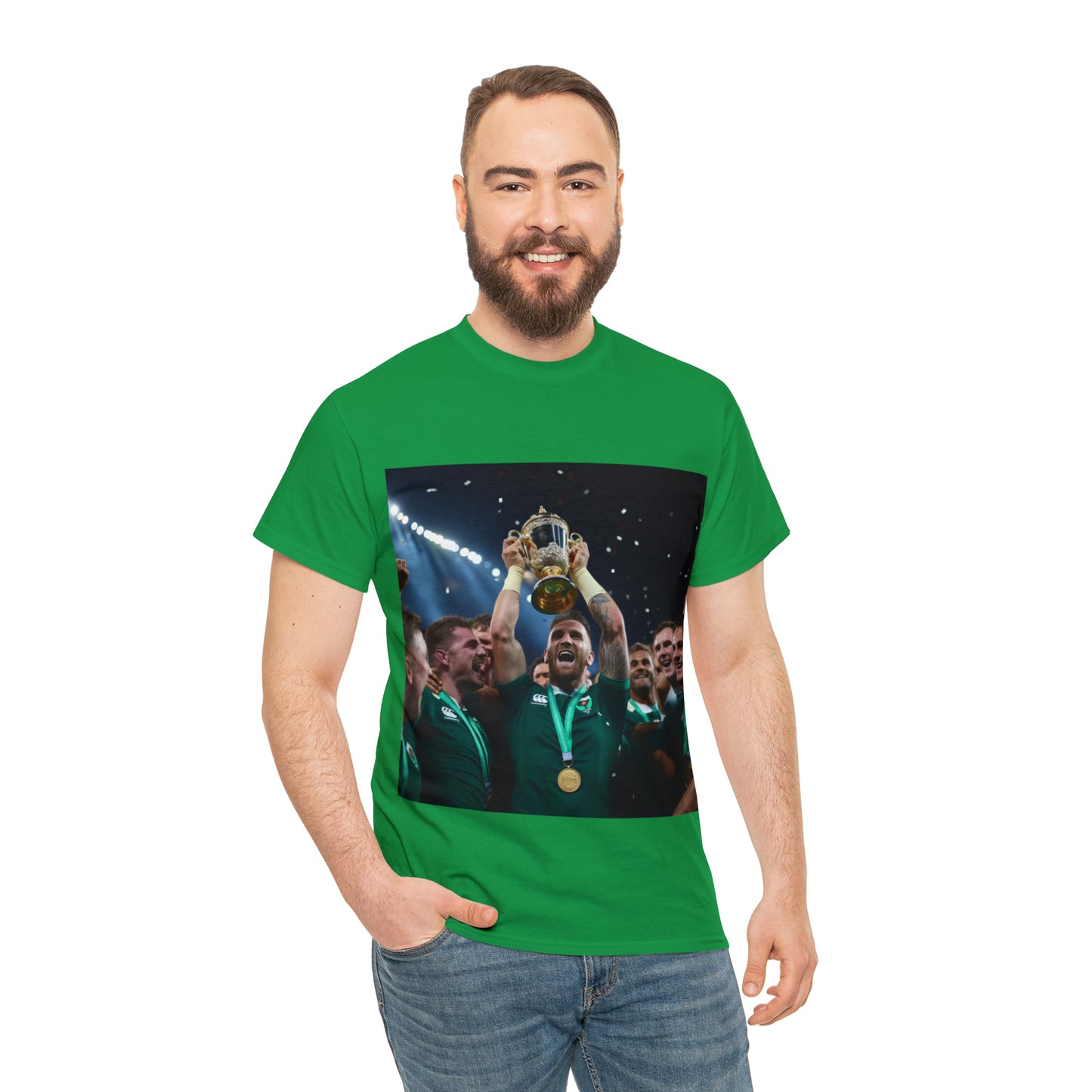 Ireland lifting the RWC - dark shirts