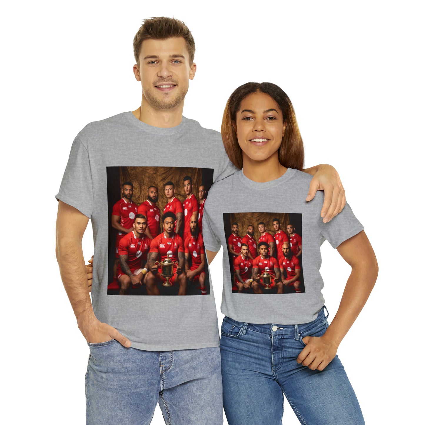 Tonga RWC photoshoot - light shirts