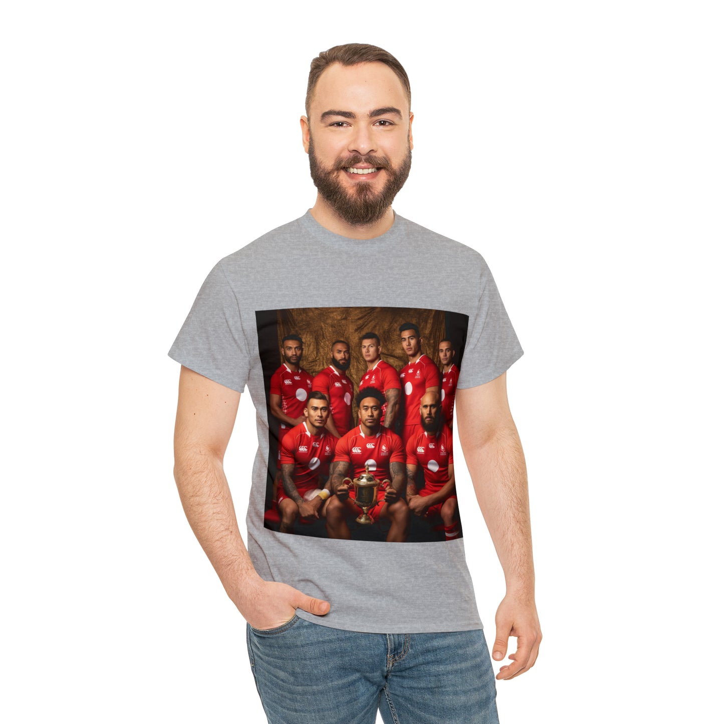 Tonga RWC photoshoot - light shirts