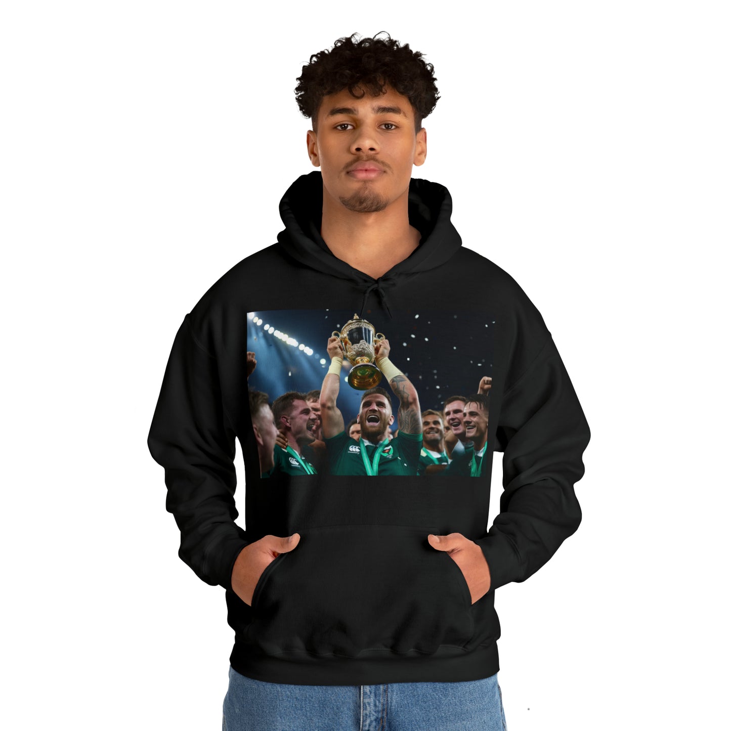 Ireland lifting the RWC - dark hoodies
