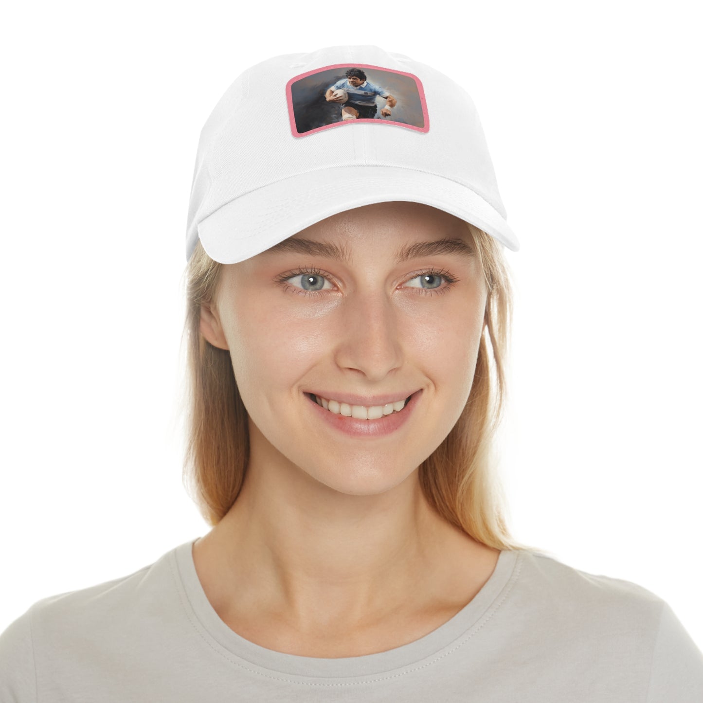Rugby Maradona Rectangle Leather Patch Hat