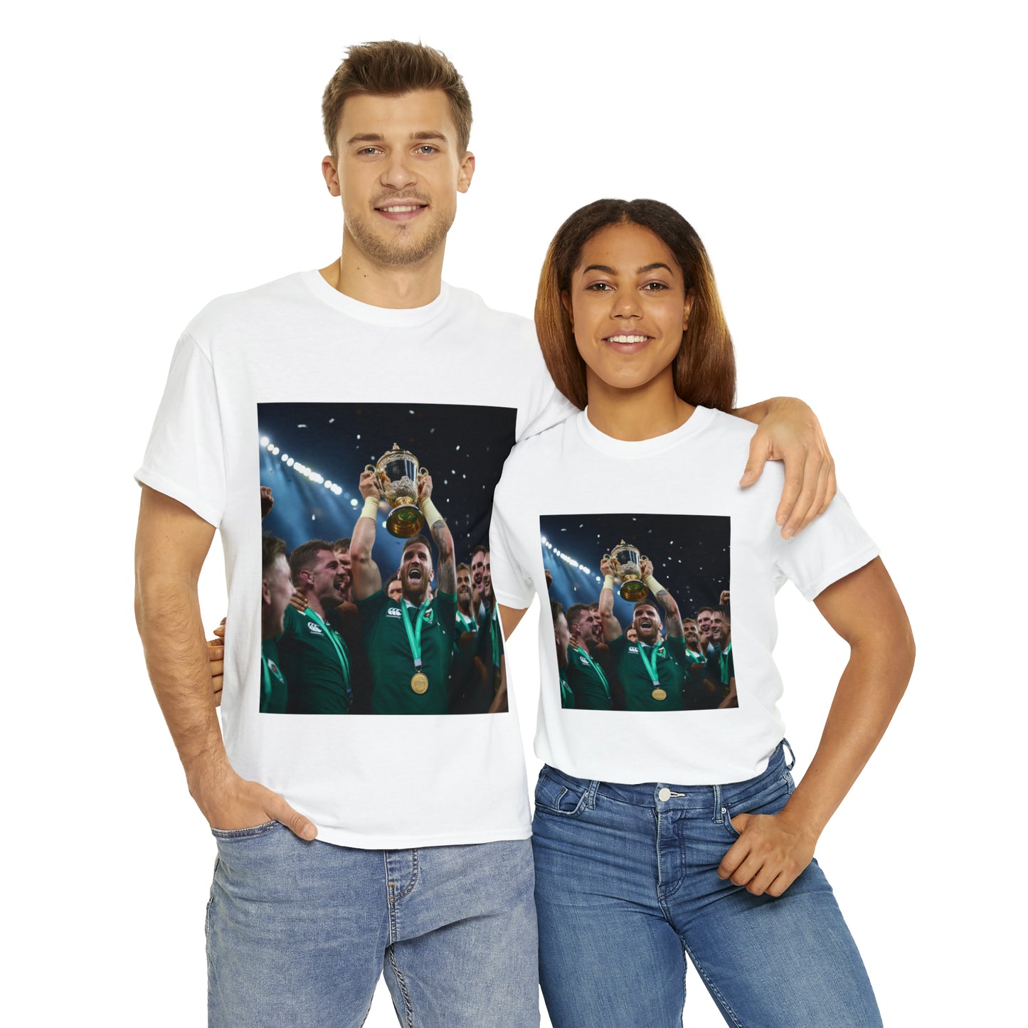 Ireland lifting the RWC - light shirts