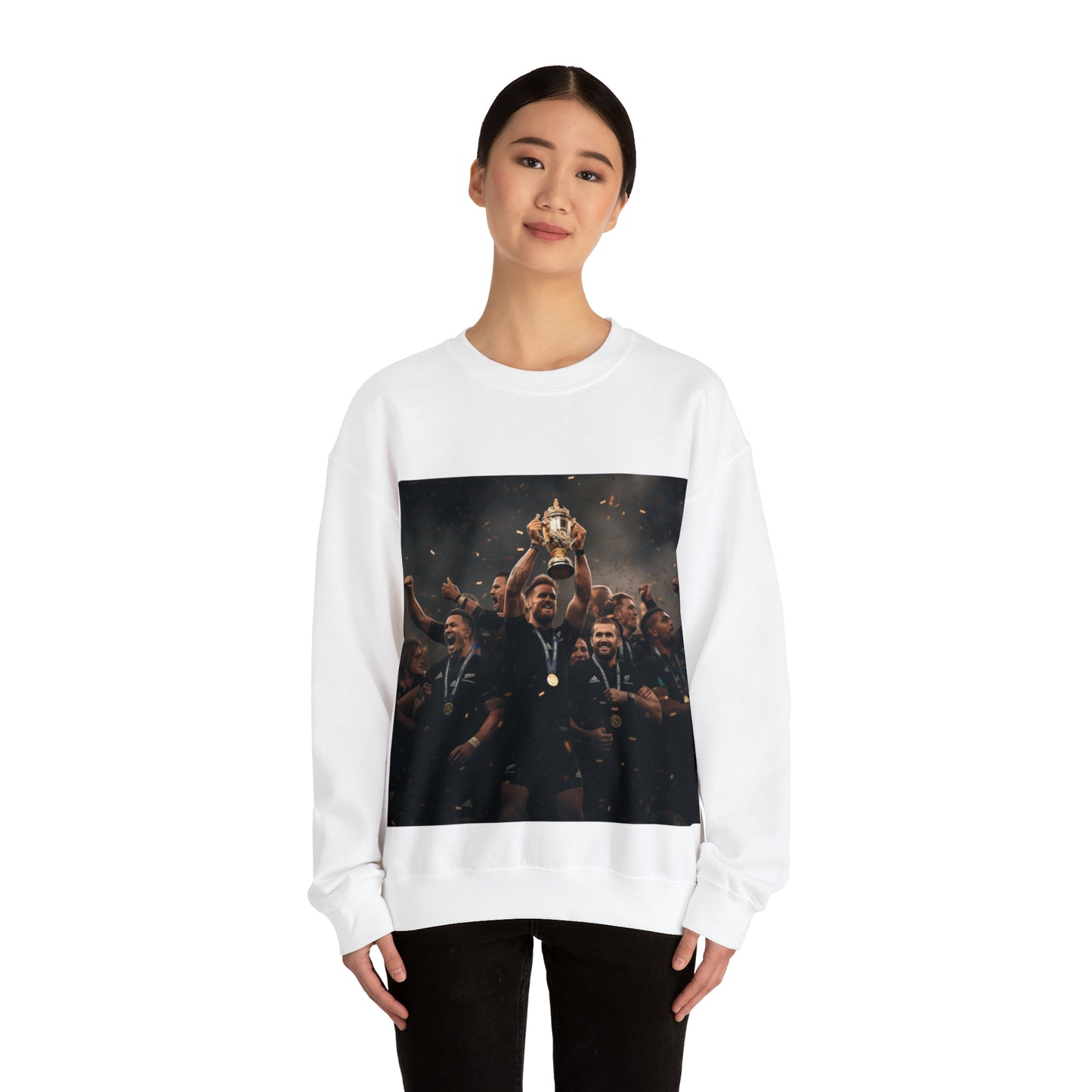 All Blacks lifting World Cup - light sweatshirts