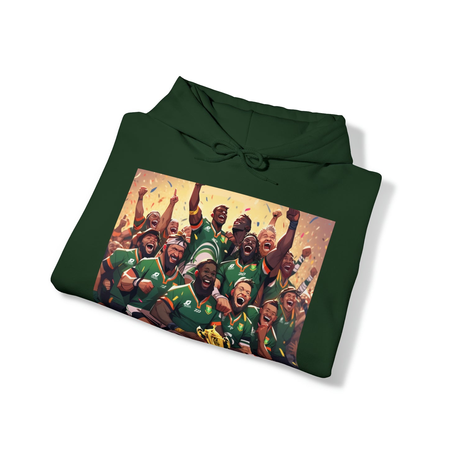 Springboks Celebrating with RWC - dark hoodies