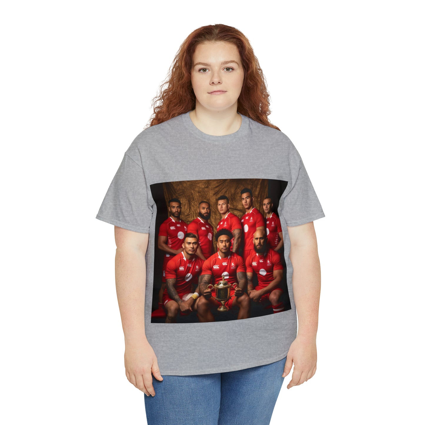 Tonga RWC photoshoot - light shirts
