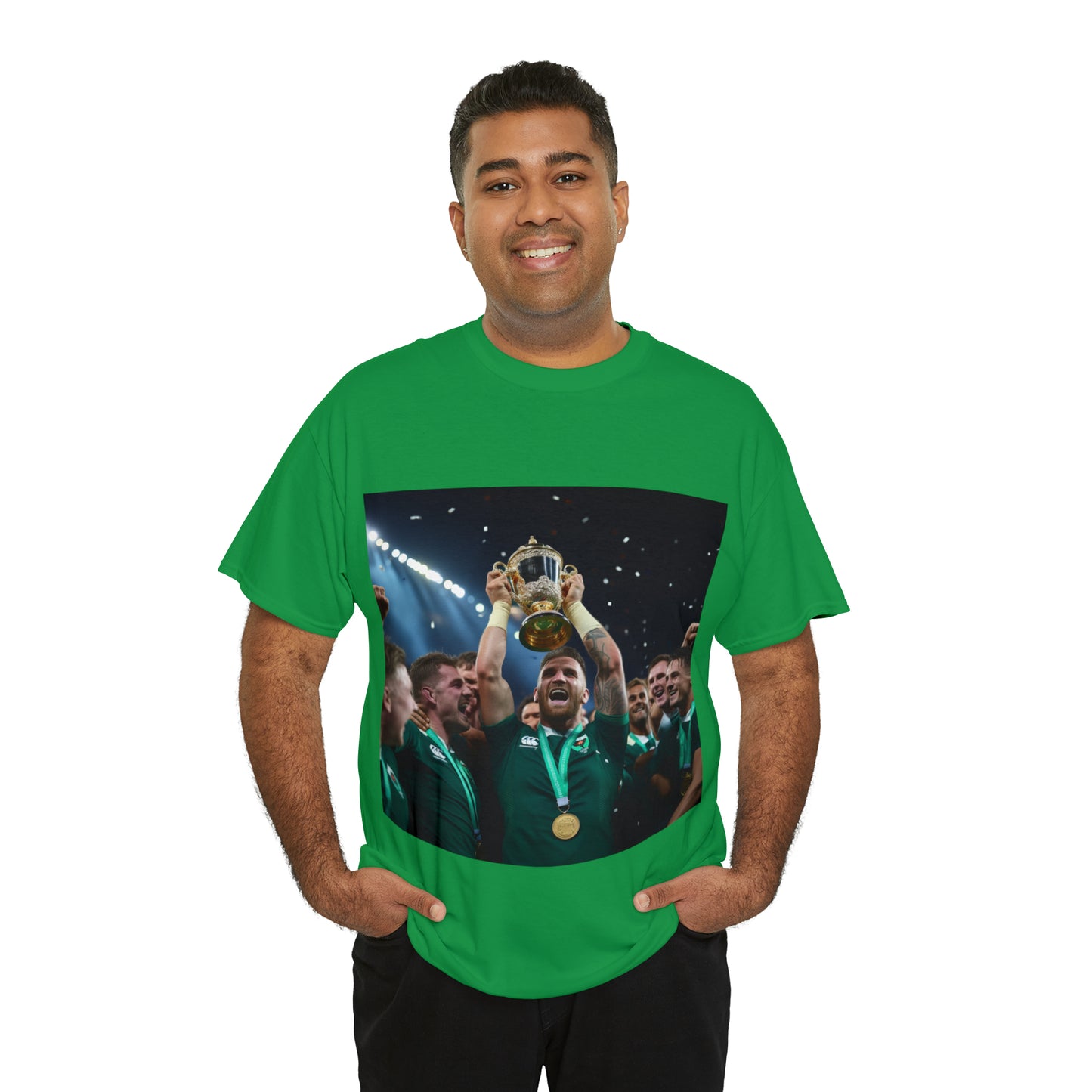Ireland lifting the RWC - dark shirts