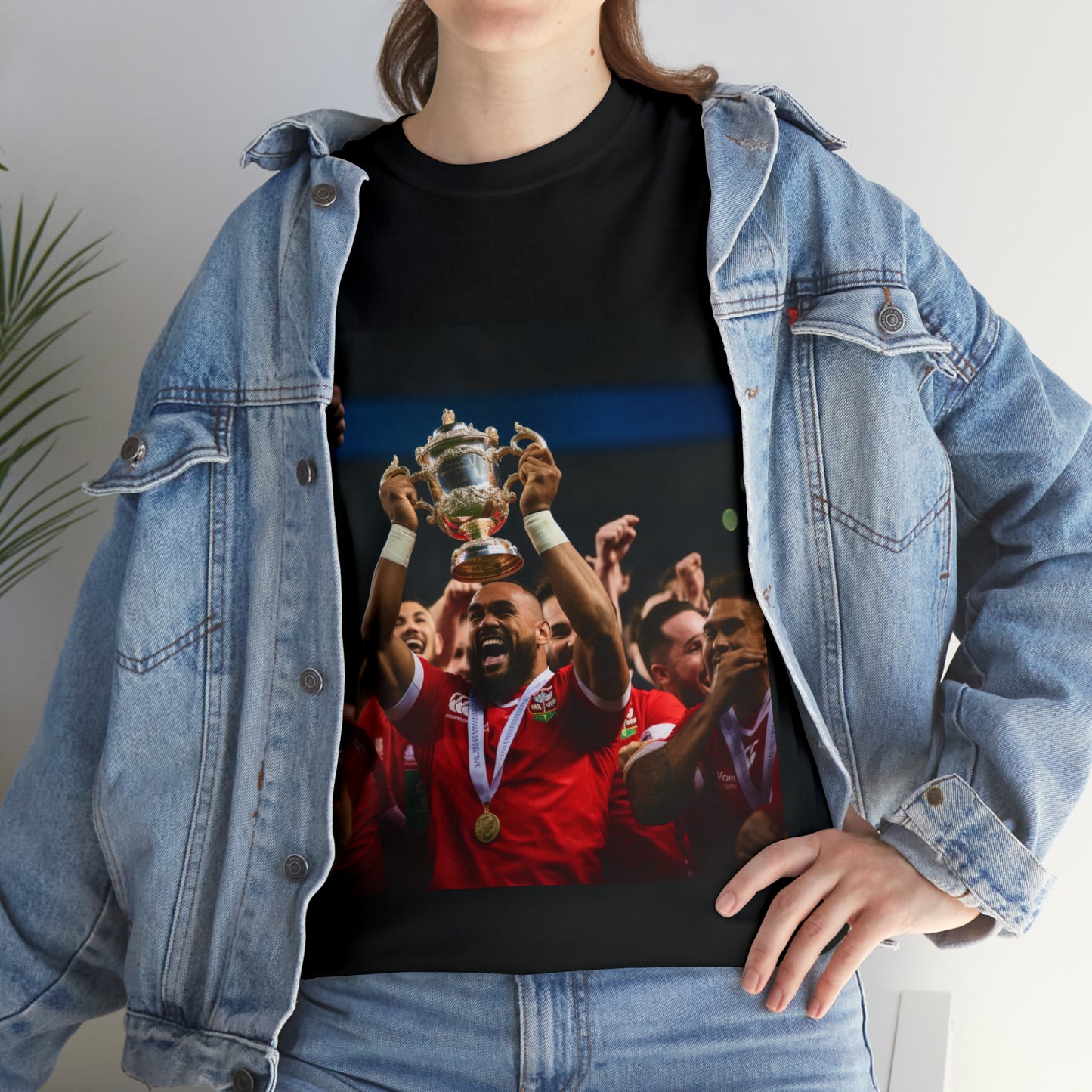 Tonga lifting the RWC - dark shirts
