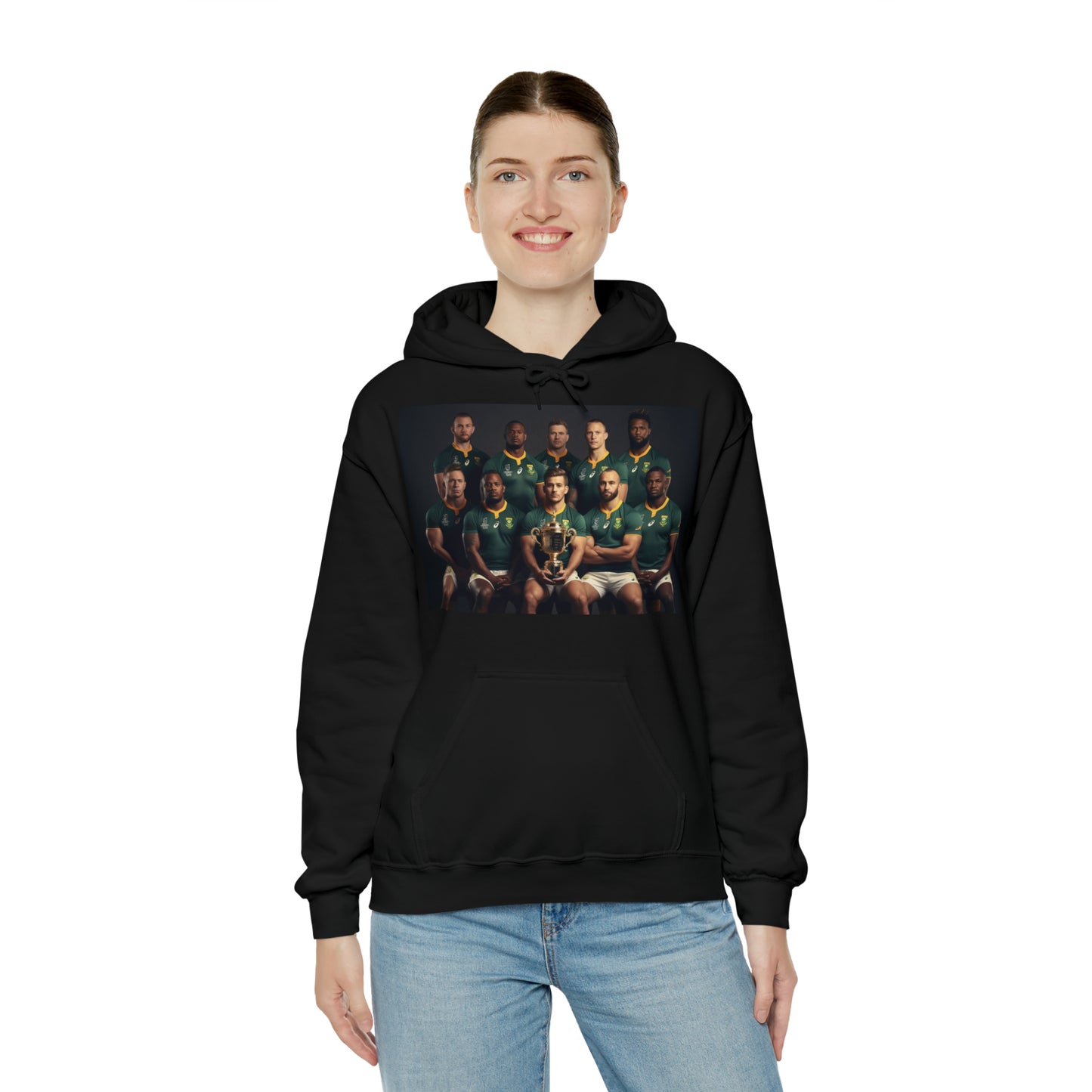 Springbok RWC photoshoot - dark hoodies