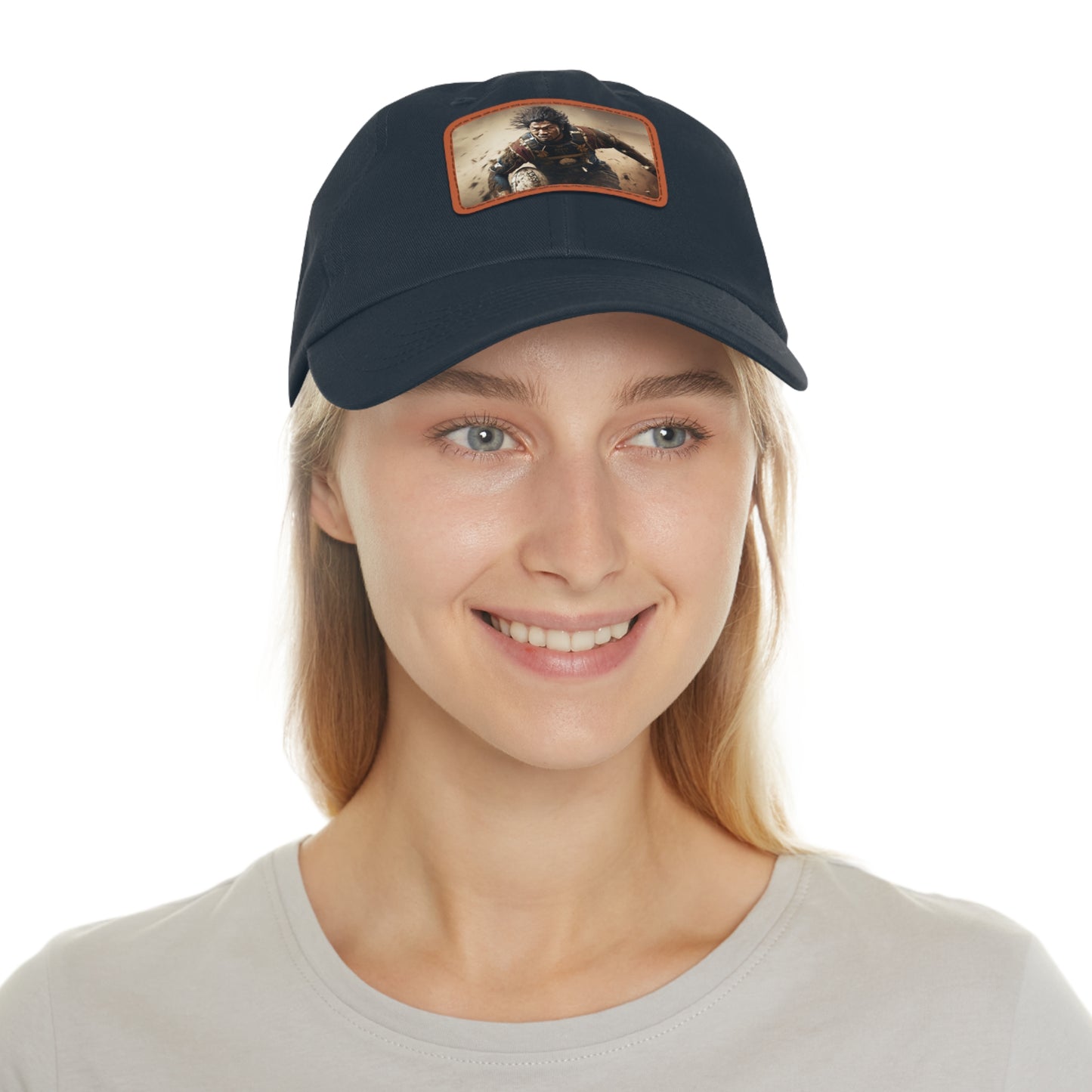 Samurai Rectangle Leather Patch Hat