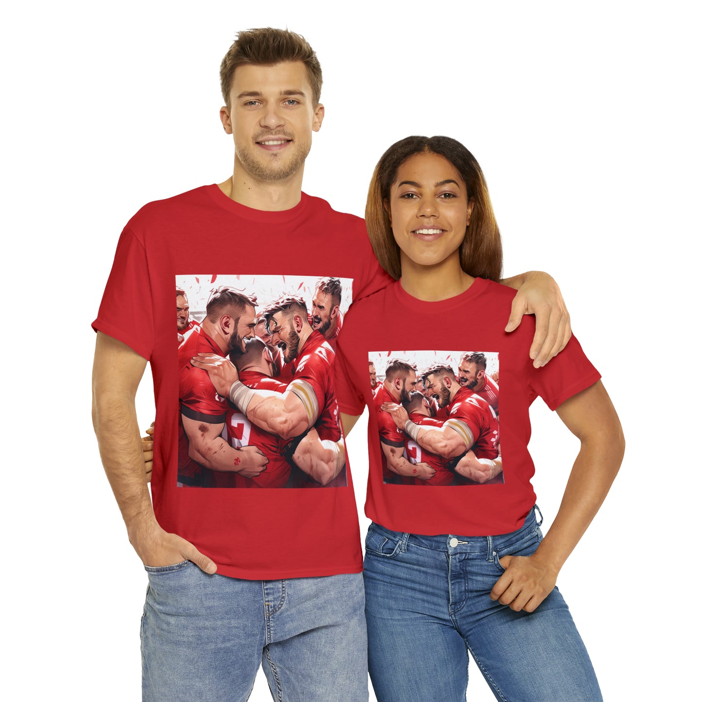 Post Match Wales - dark shirts