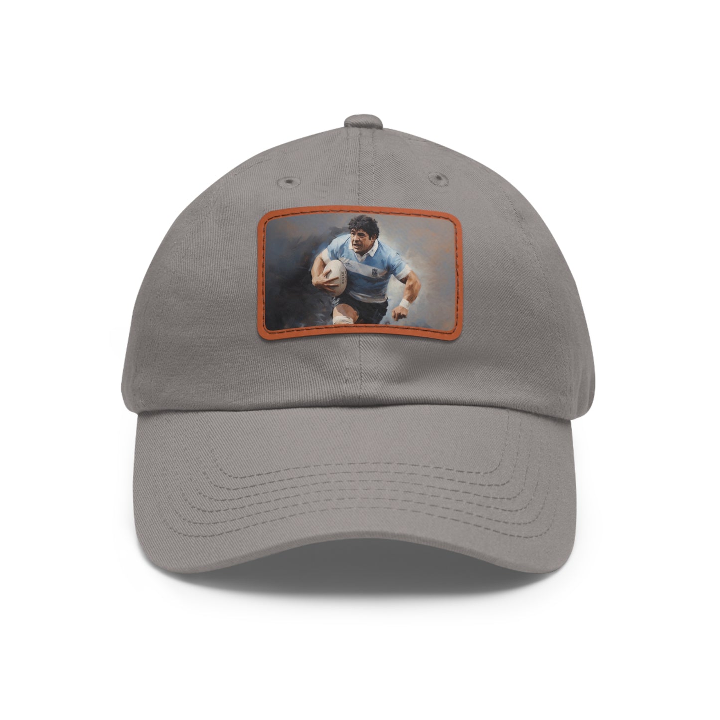 Rugby Maradona Rectangle Leather Patch Hat