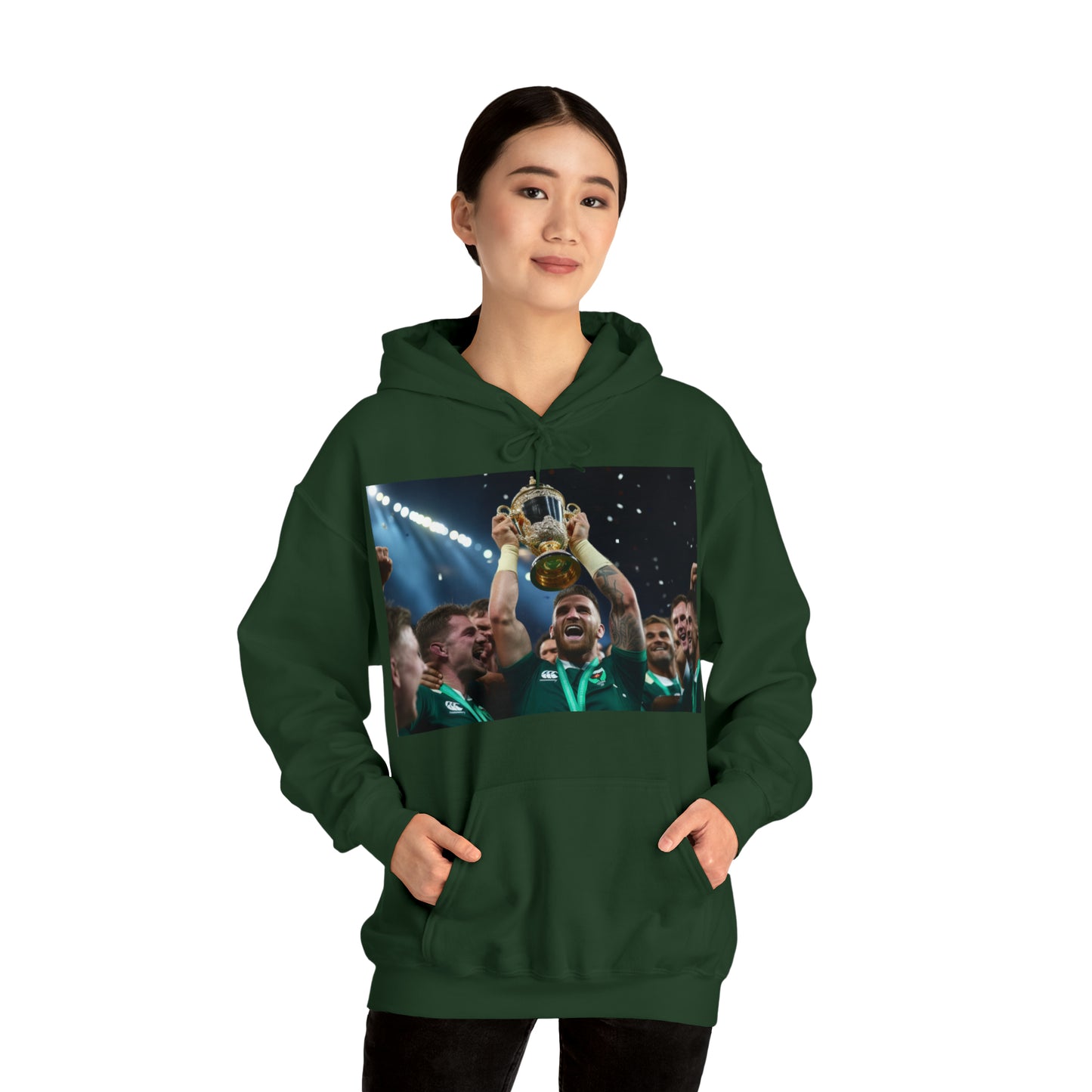 Ireland lifting the RWC - dark hoodies