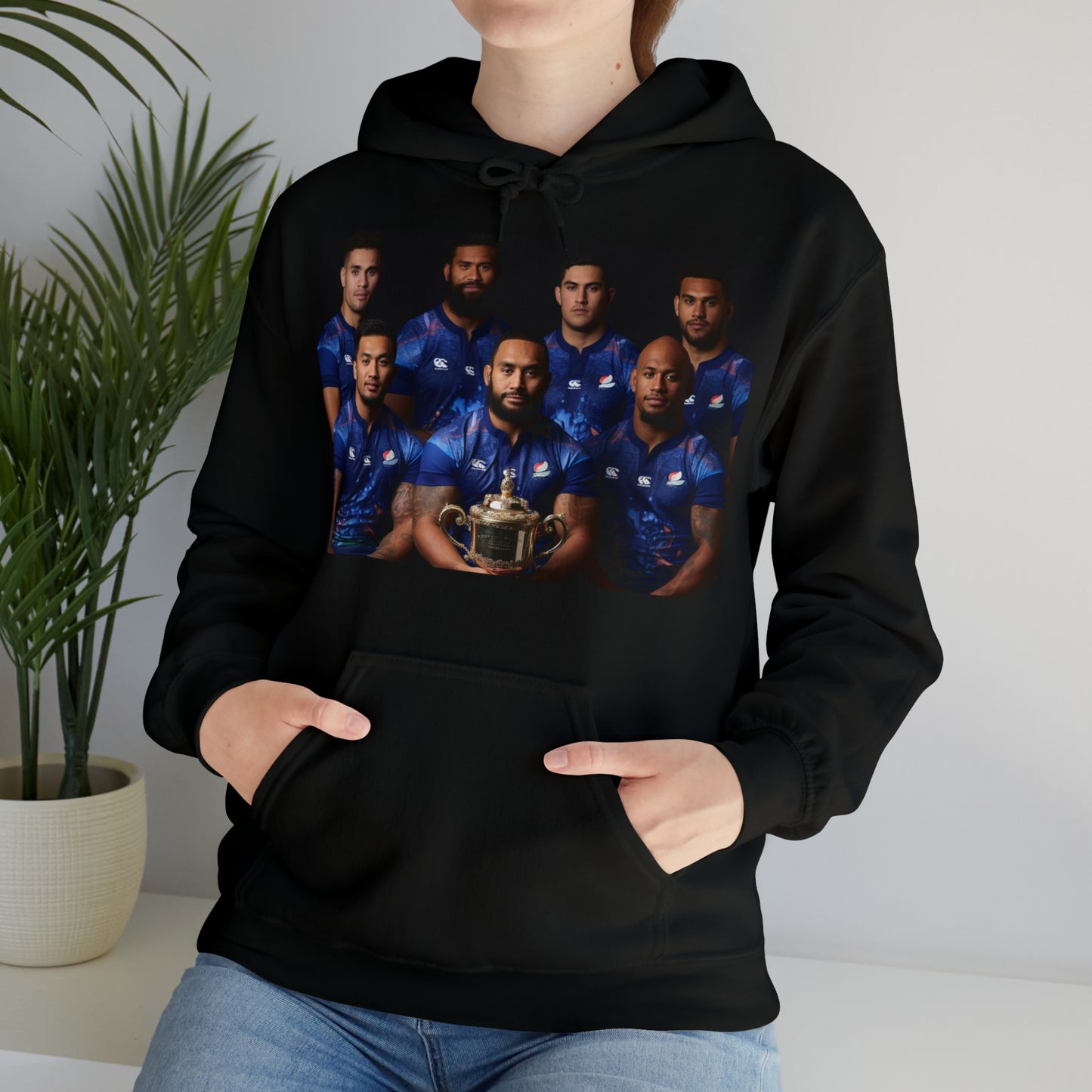 Samoa RWC Photoshoot - dark hoodies