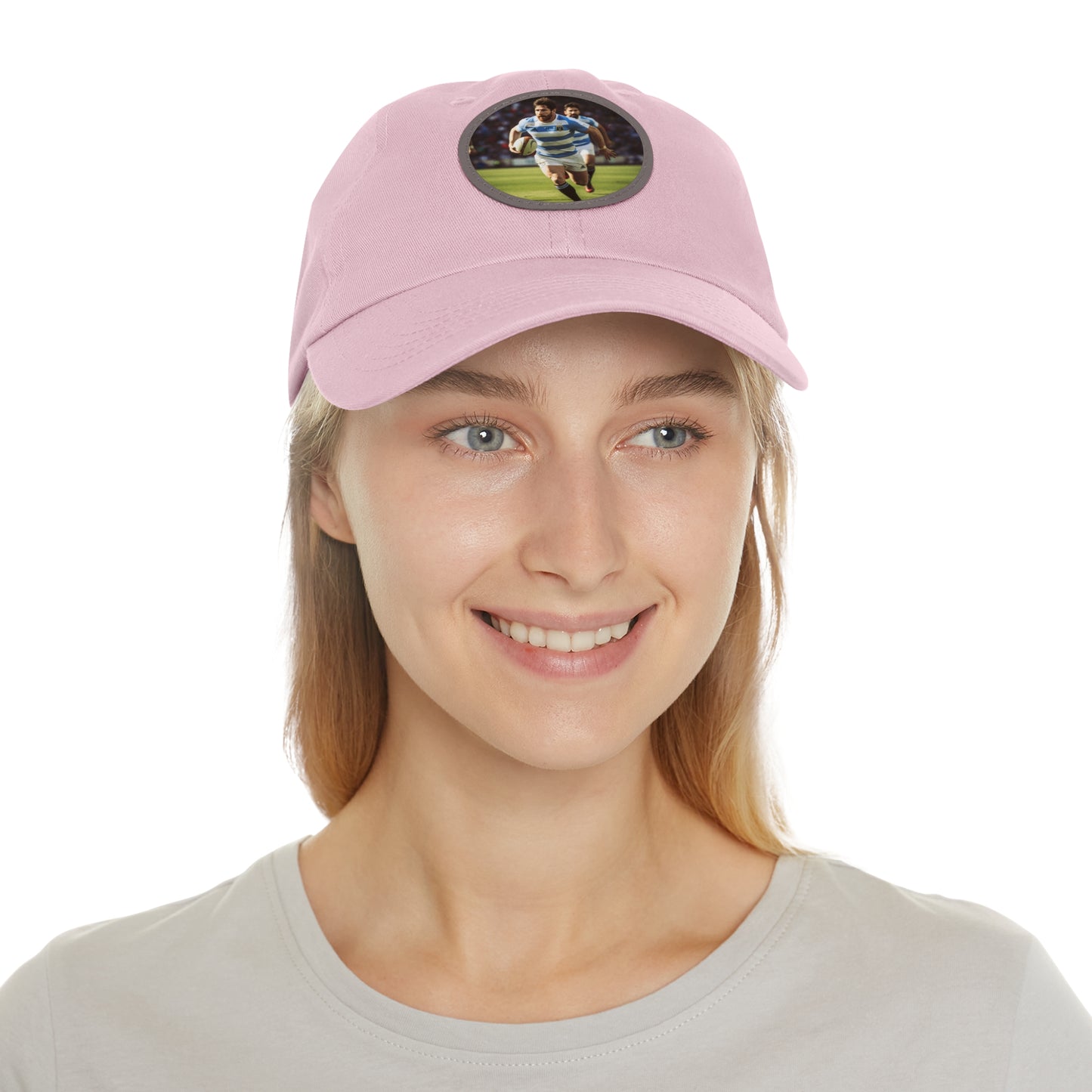 Rugby Messi Round Leather Patch Hat