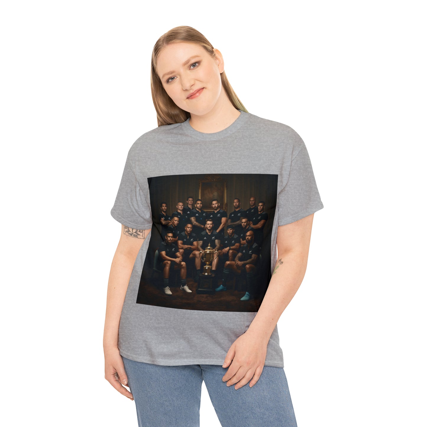All Blacks with Web Ellis Cup - light shirts