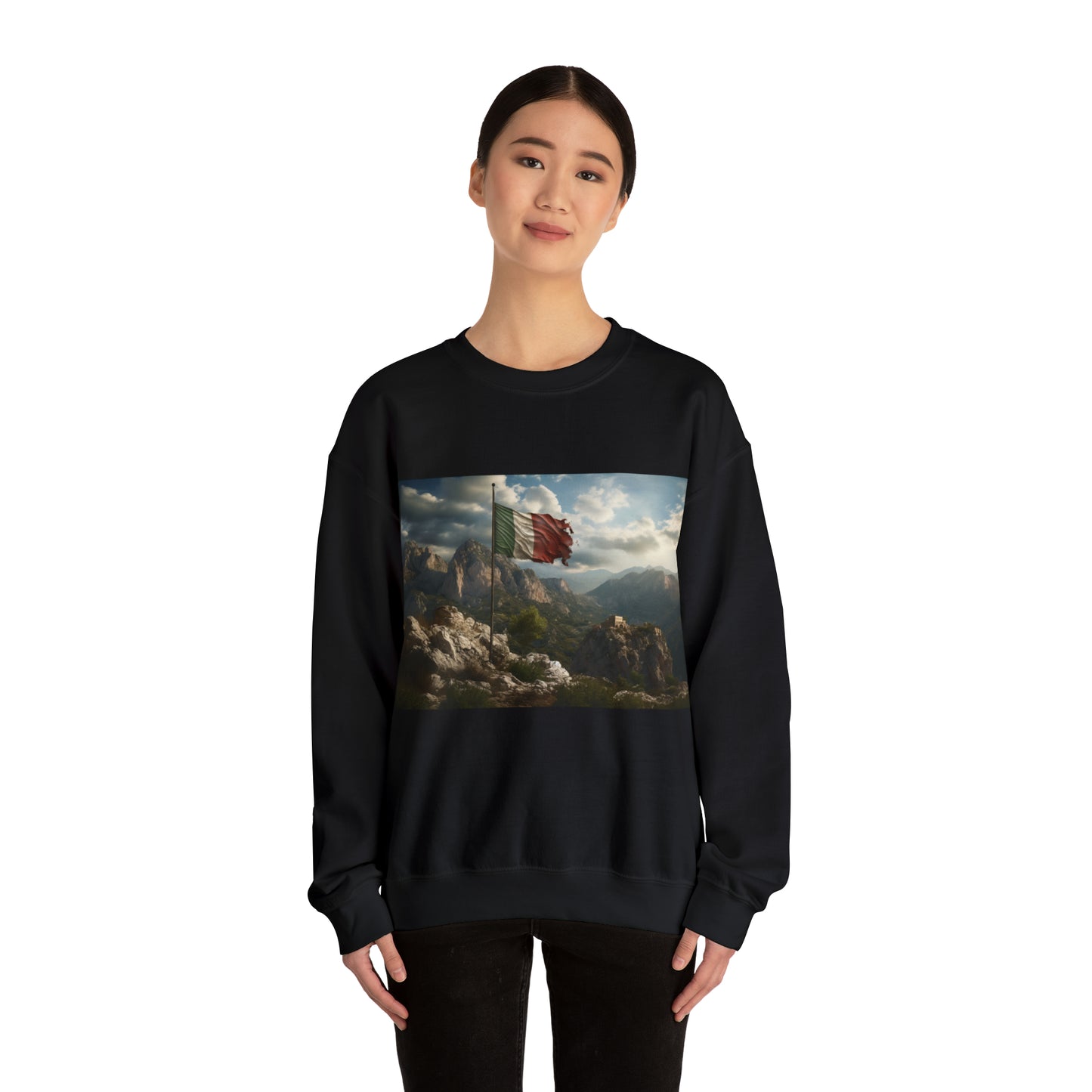 Italy Flag - black sweatshirt