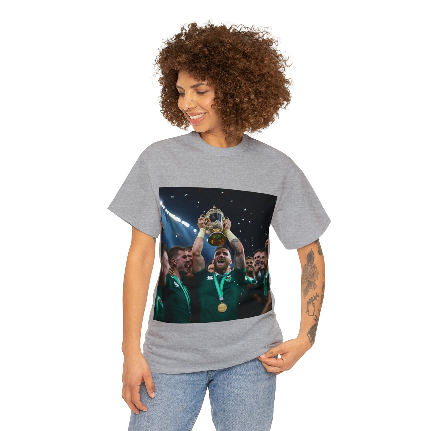 Ireland lifting the RWC - light shirts