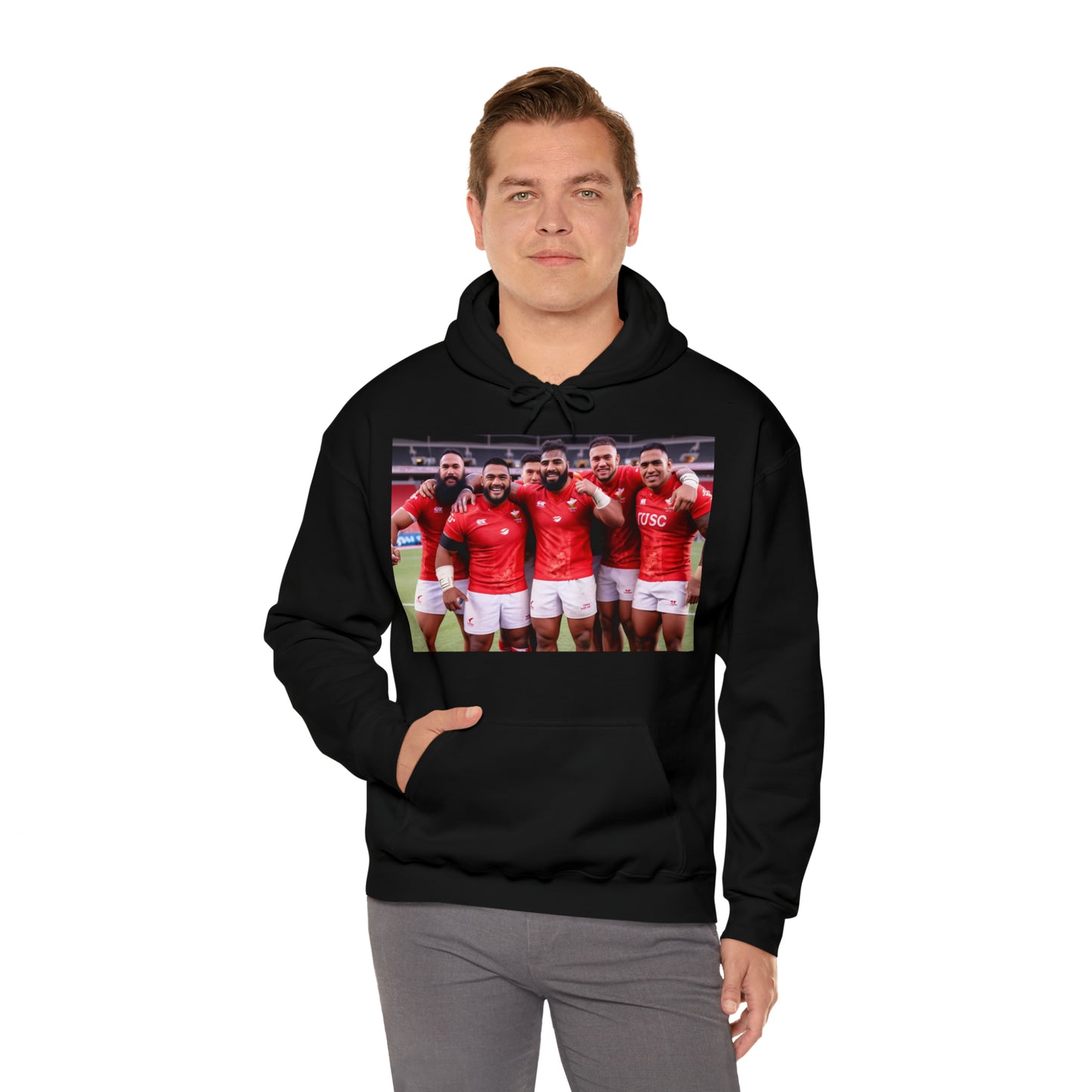 Post Match Tonga - dark hoodies