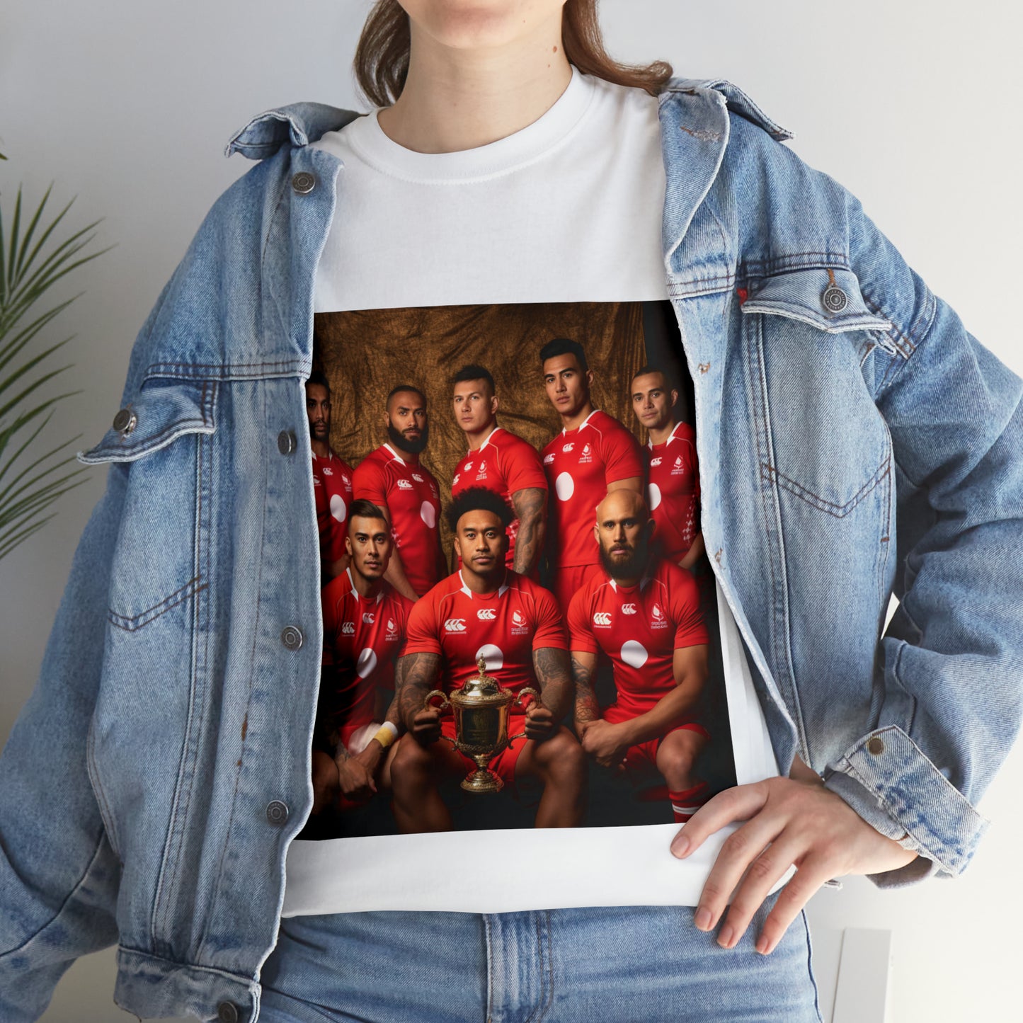 Tonga RWC photoshoot - light shirts