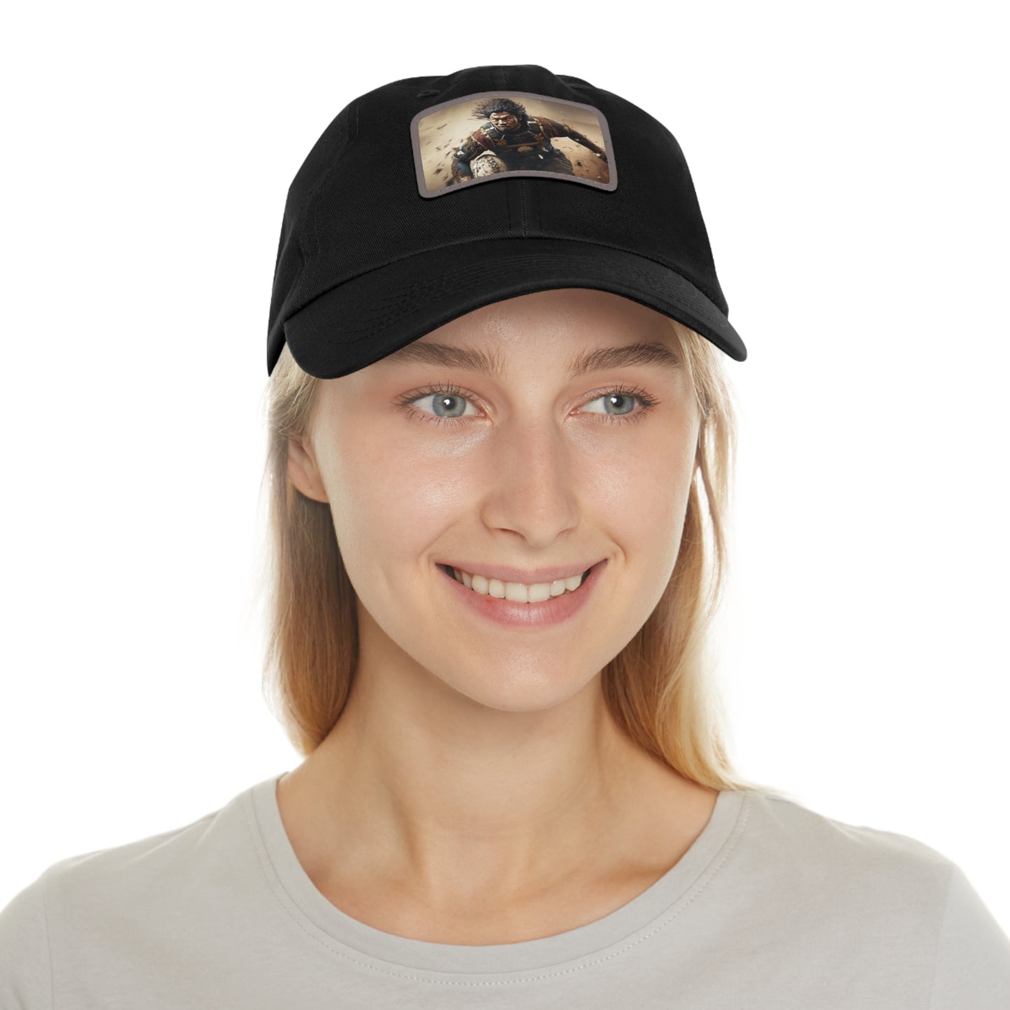 Samurai Rectangle Leather Patch Hat