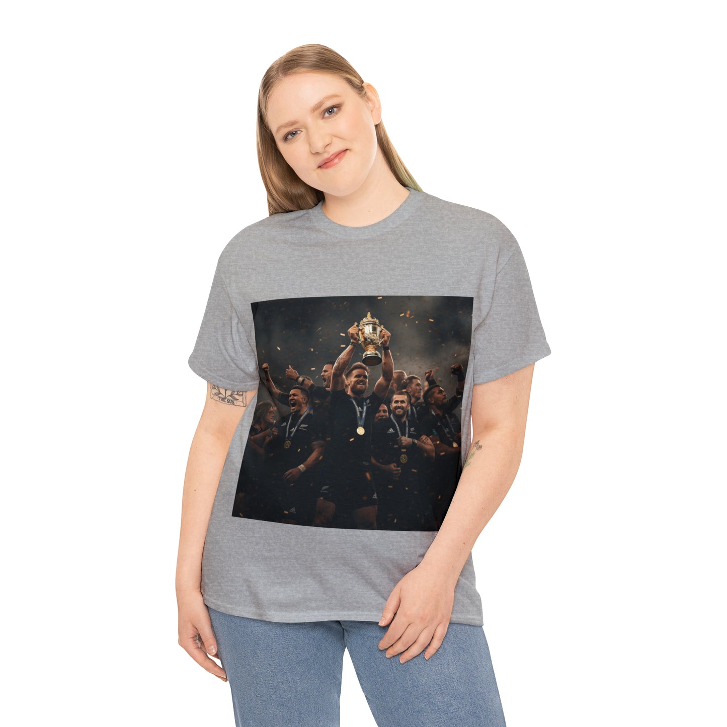 All Blacks lifting World Cup - light shirts