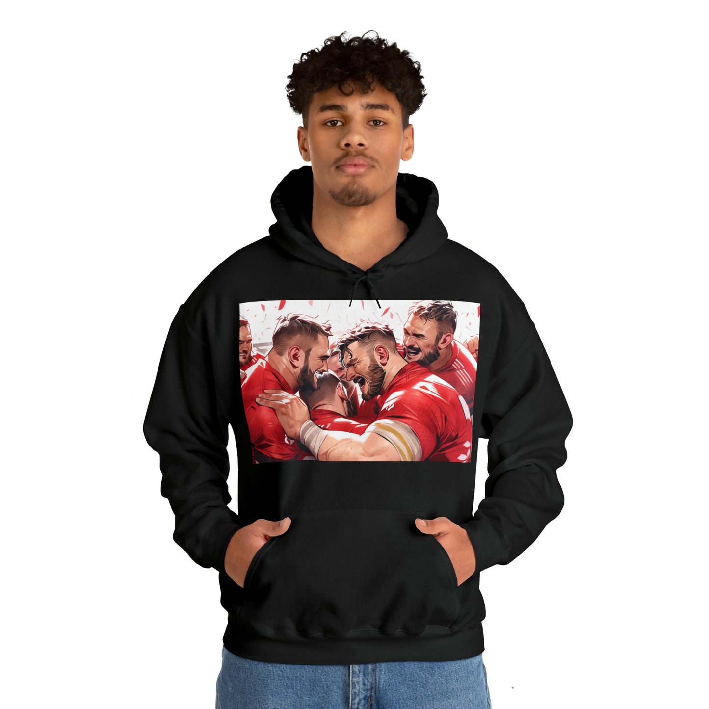 Post Match Wales - dark hoodies
